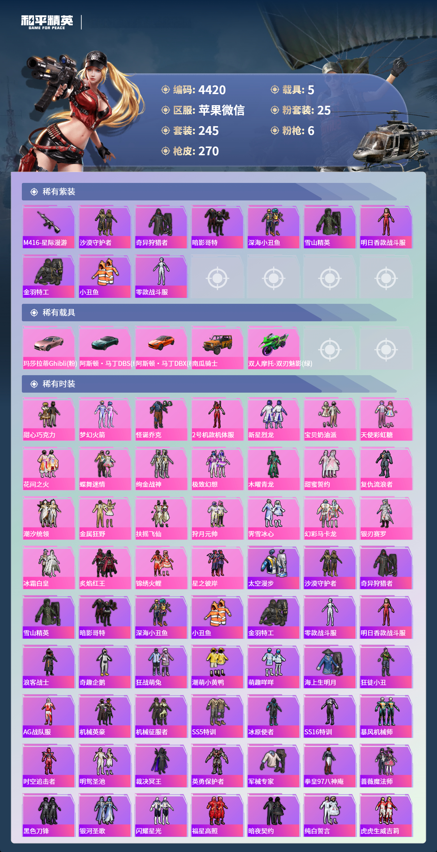 HPLX4159223和平精英账号详情图3