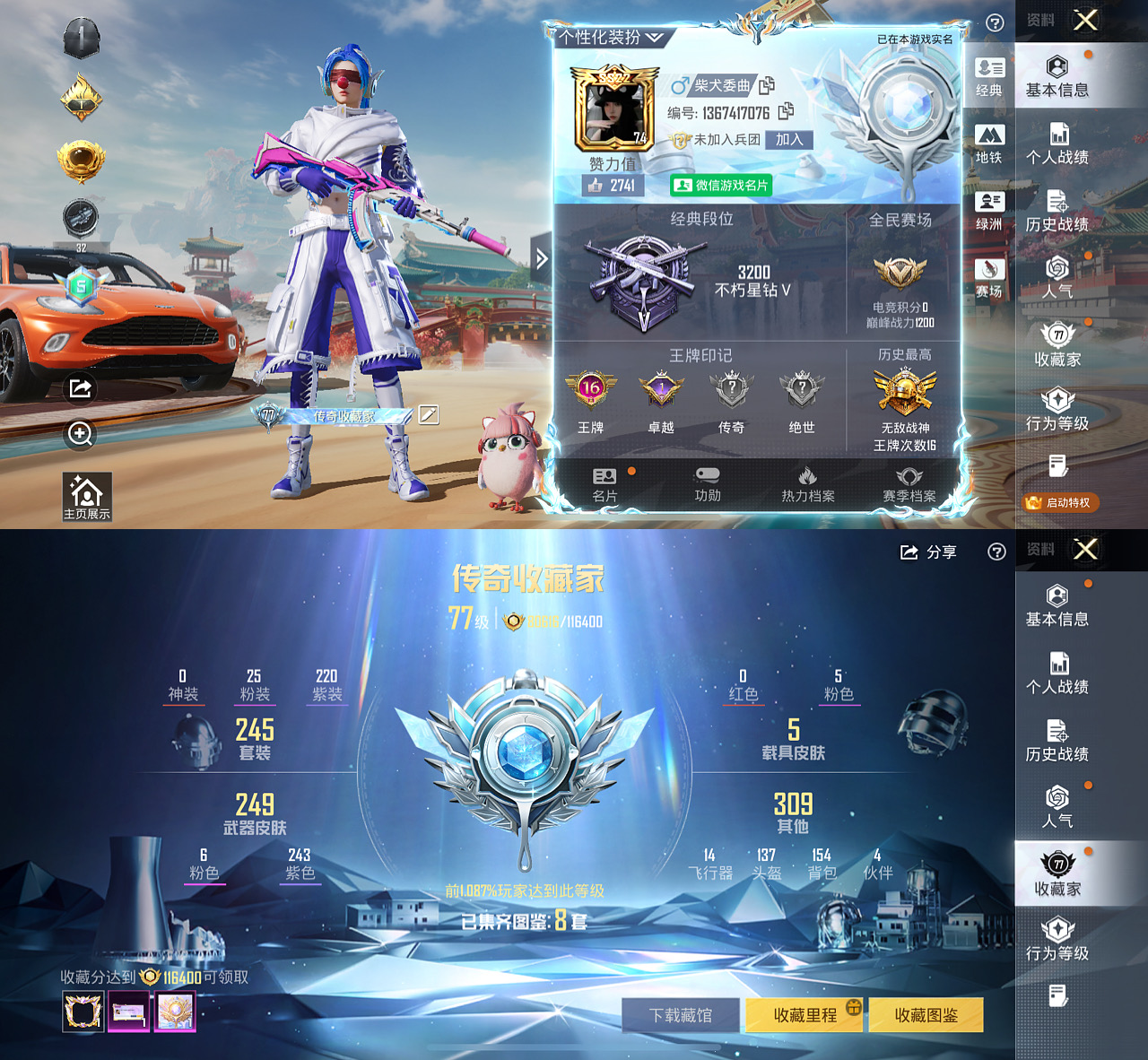 HPLX4159223和平精英账号详情图2