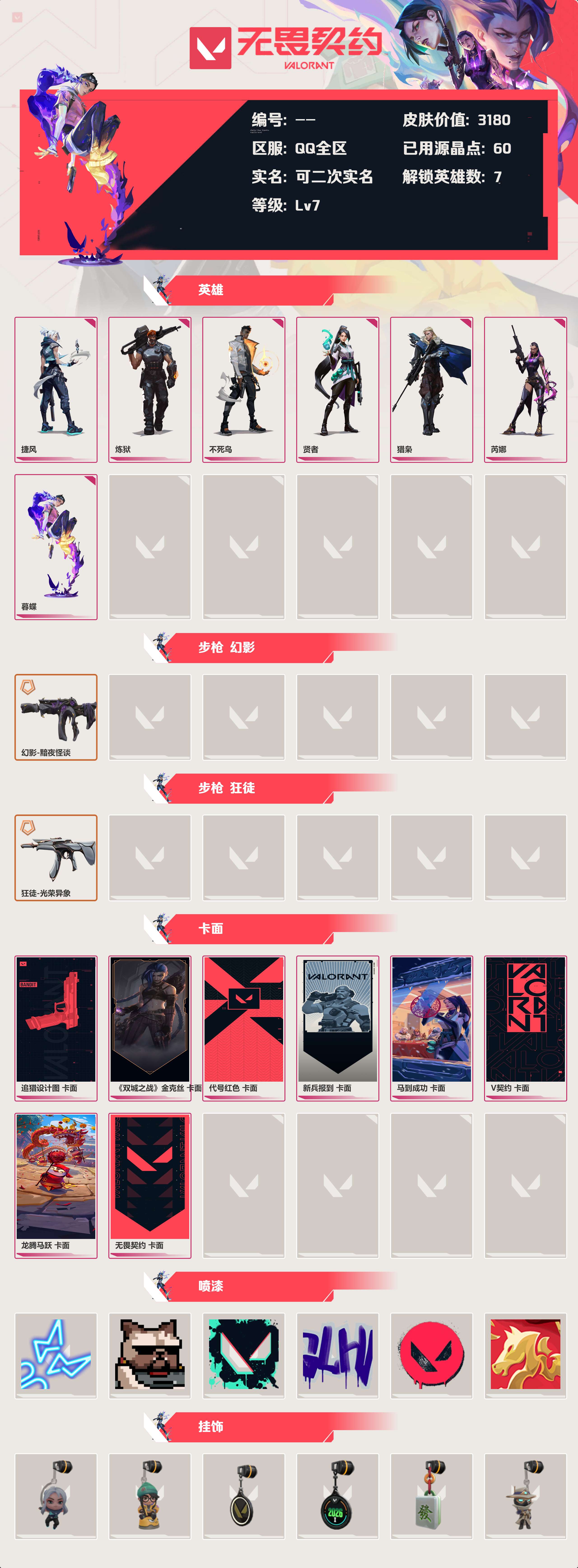 WWQLX427787无畏契约账号详情图2