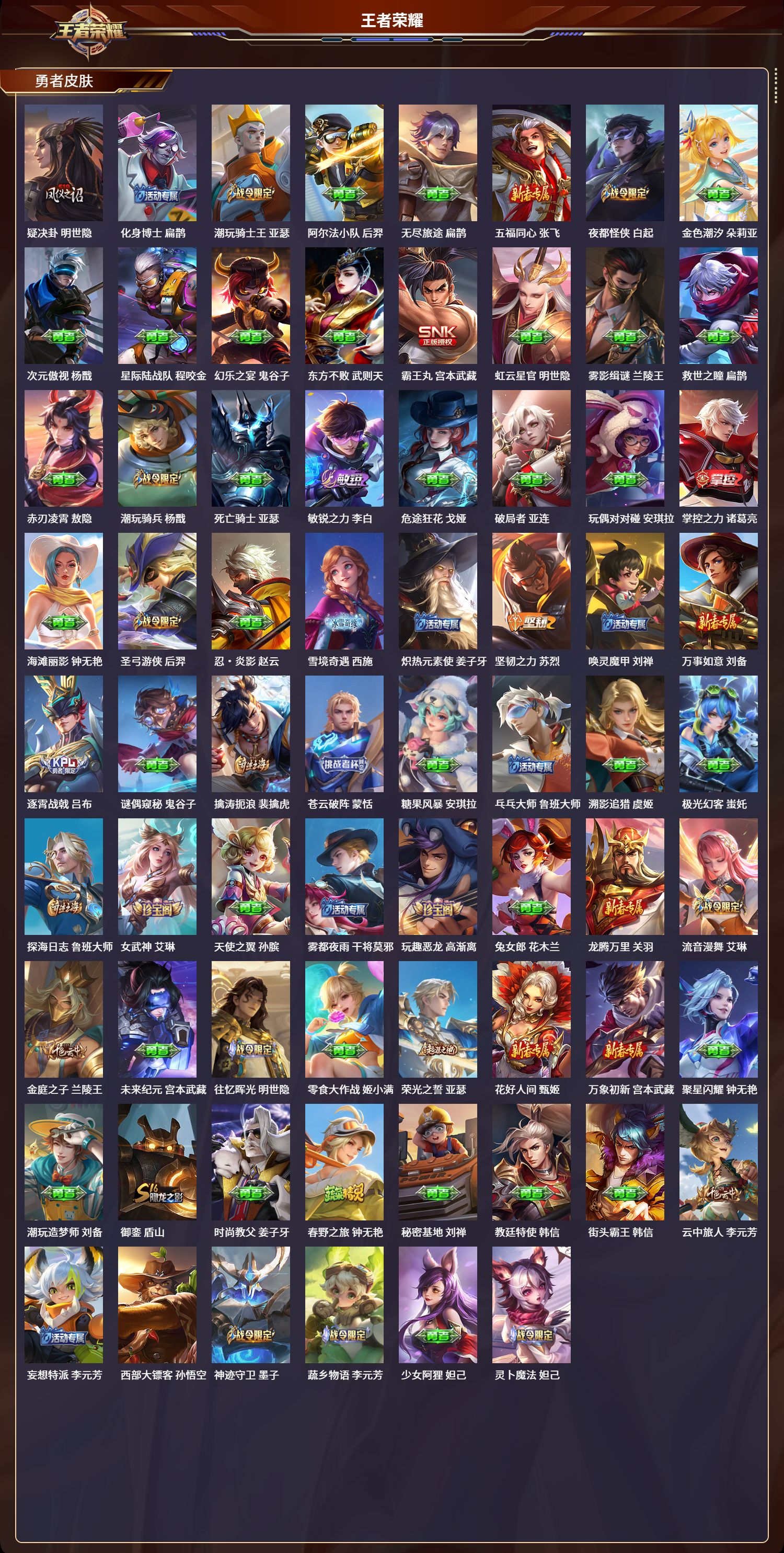 WZLX4282438王者荣耀账号详情图6 WZLX4282438王者荣耀账号详情图6