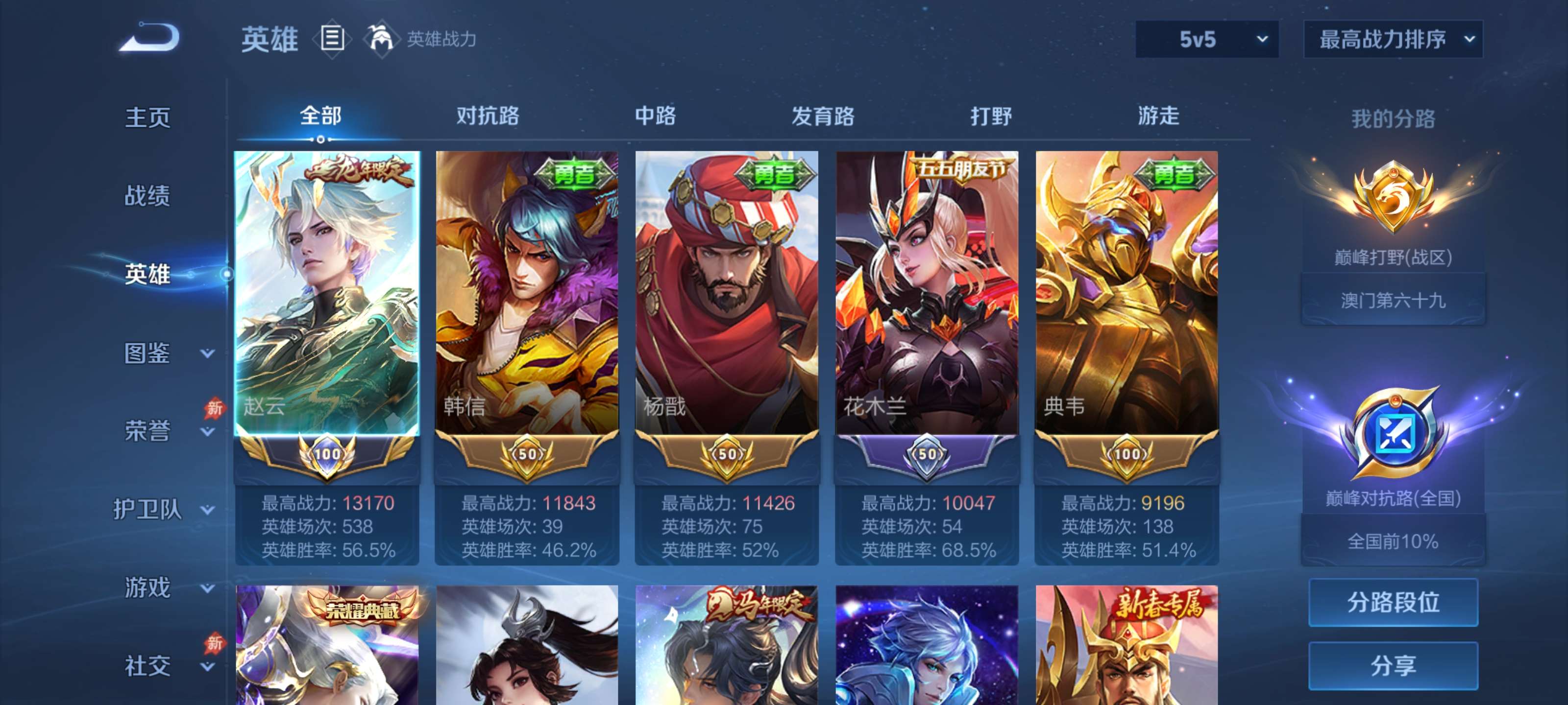 WZZM4294029王者荣耀账号详情图1 WZZM4294029王者荣耀账号详情图1