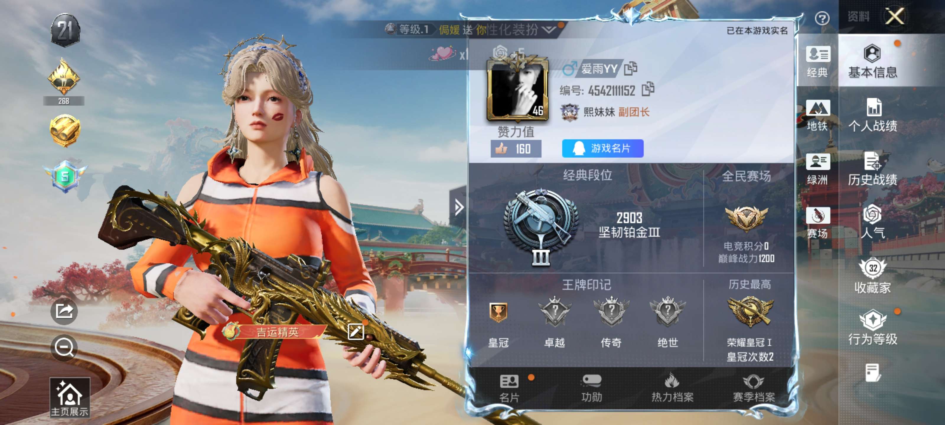 HPZM4177179和平精英账号详情图2