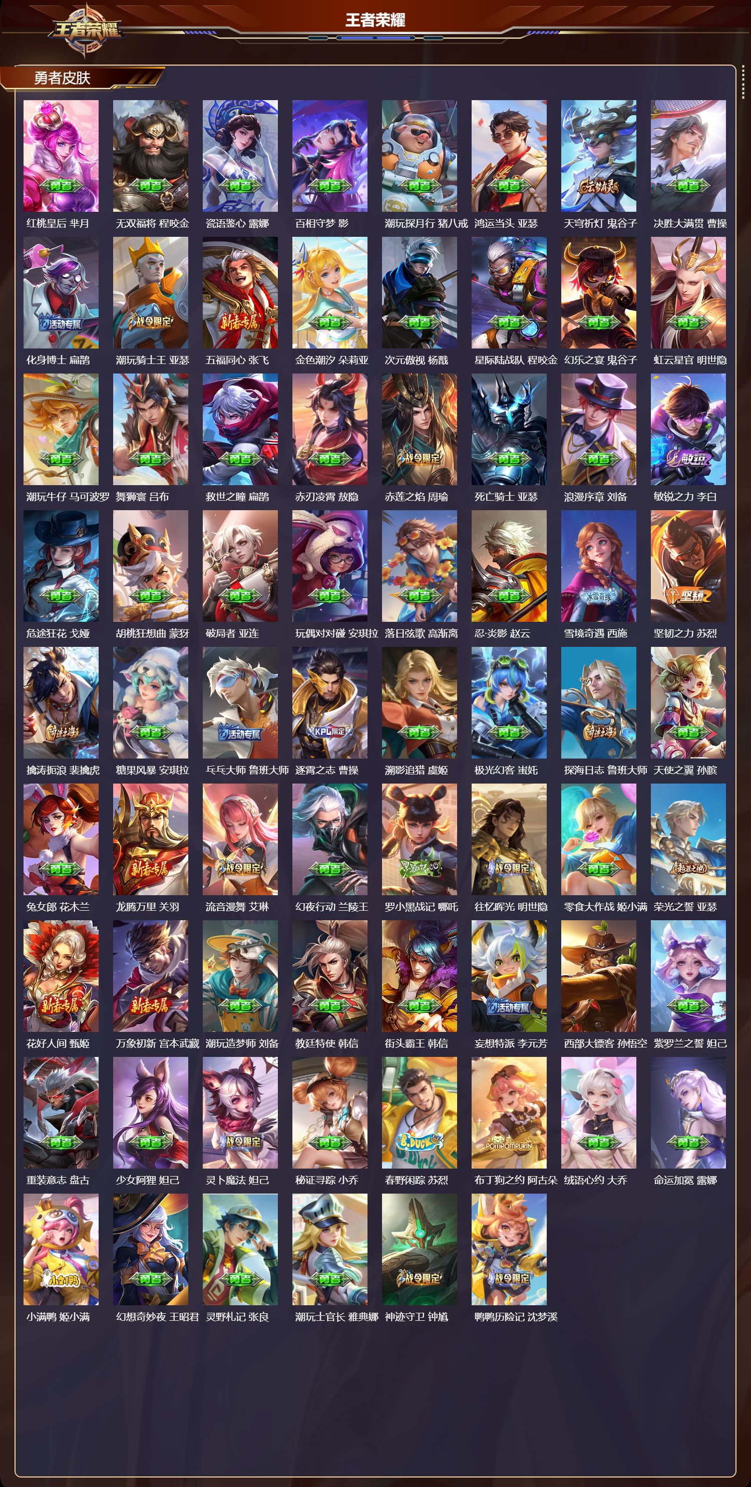 WZLX4282621王者荣耀账号详情图25