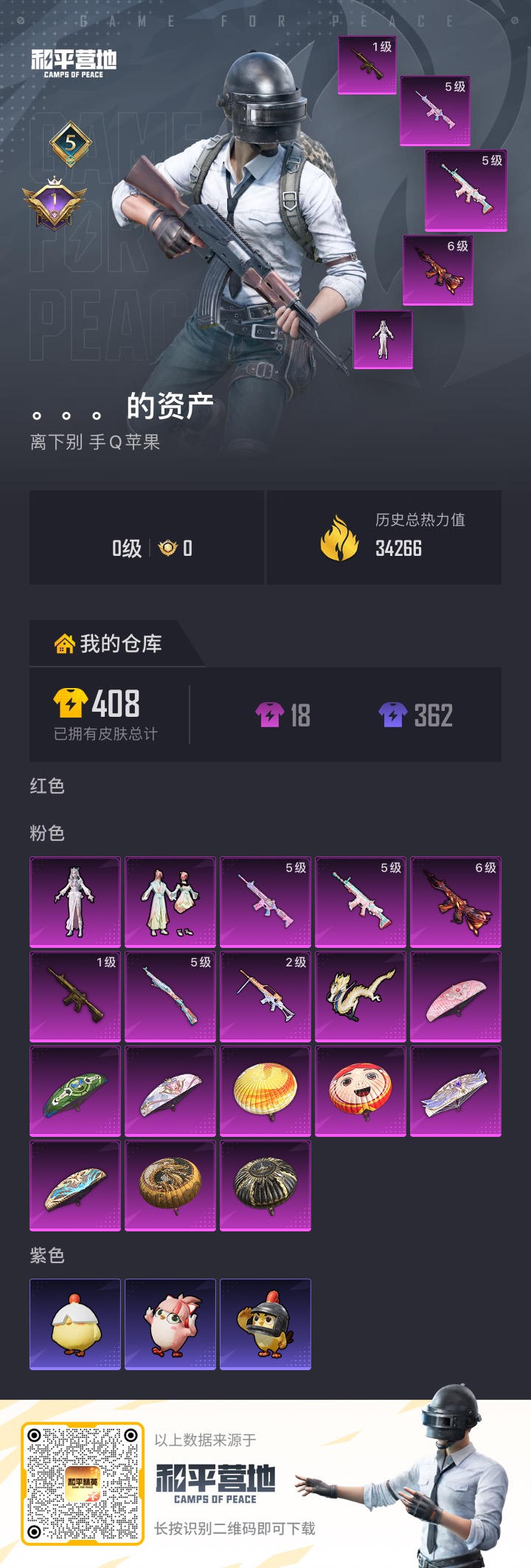 HPCMW4176610和平精英账号详情图1