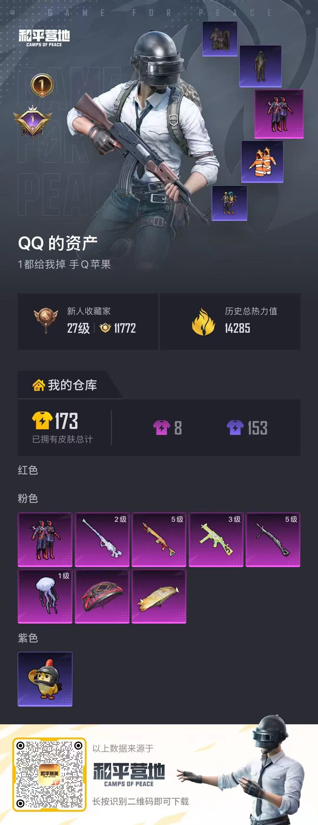 HPCMW4176755和平精英账号详情图1