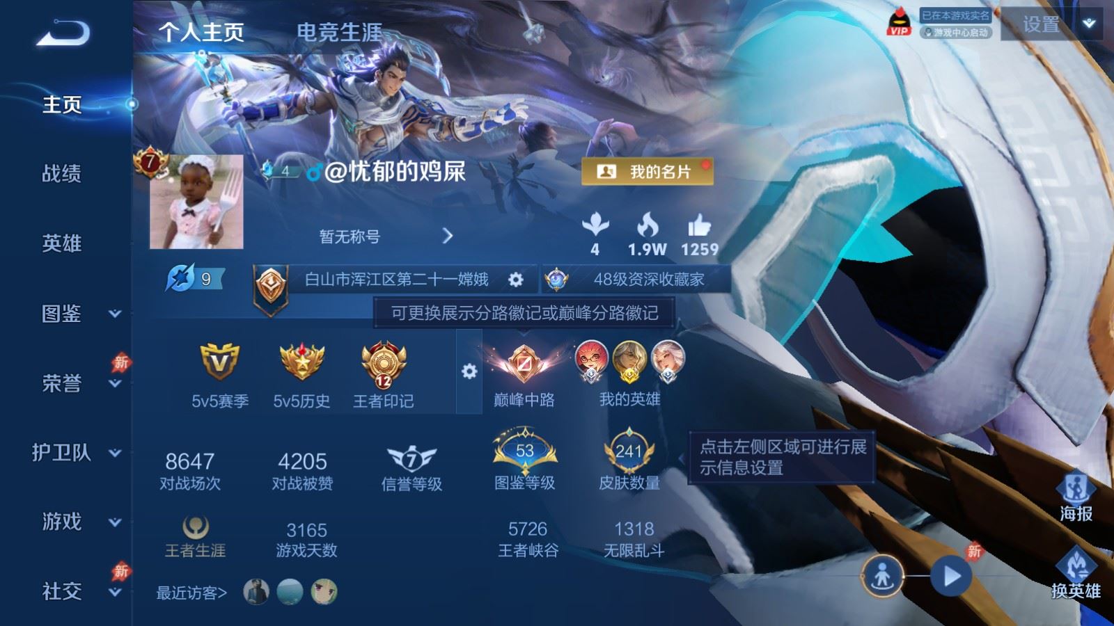 WZCMW4313519王者荣耀账号详情图1