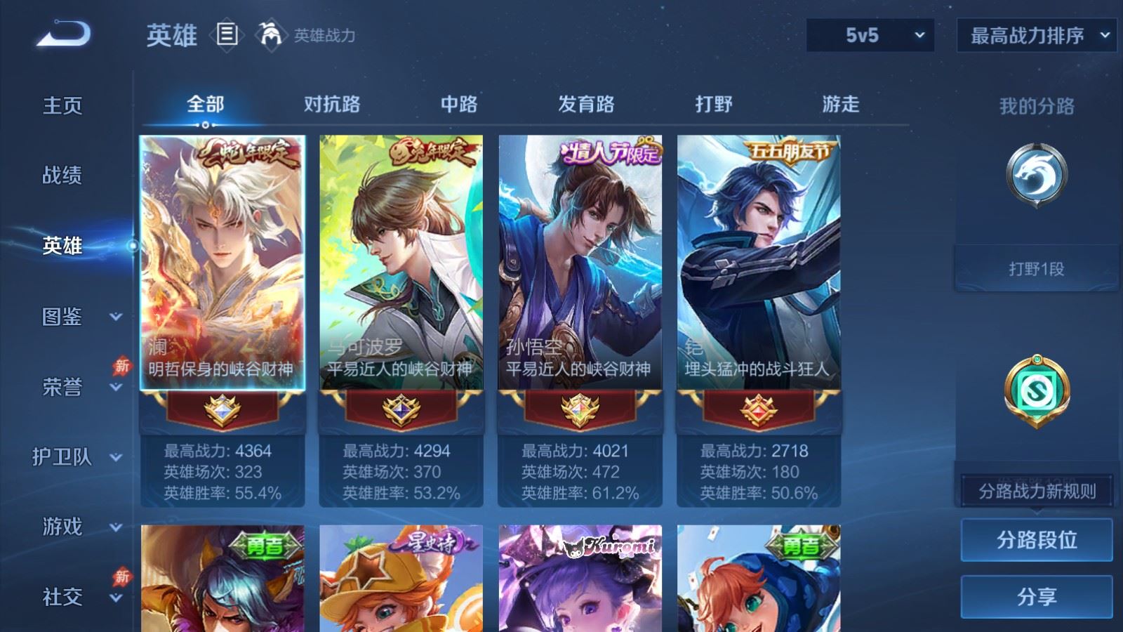 WZCMW4313357王者荣耀账号详情图2