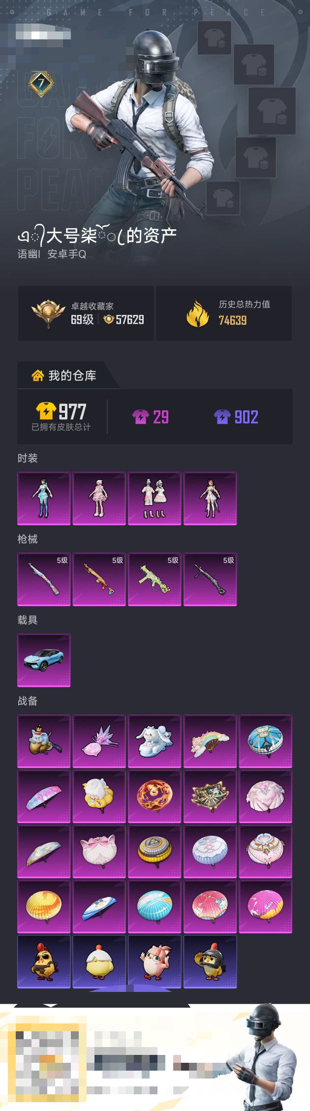 HPZM4178681和平精英账号详情图1