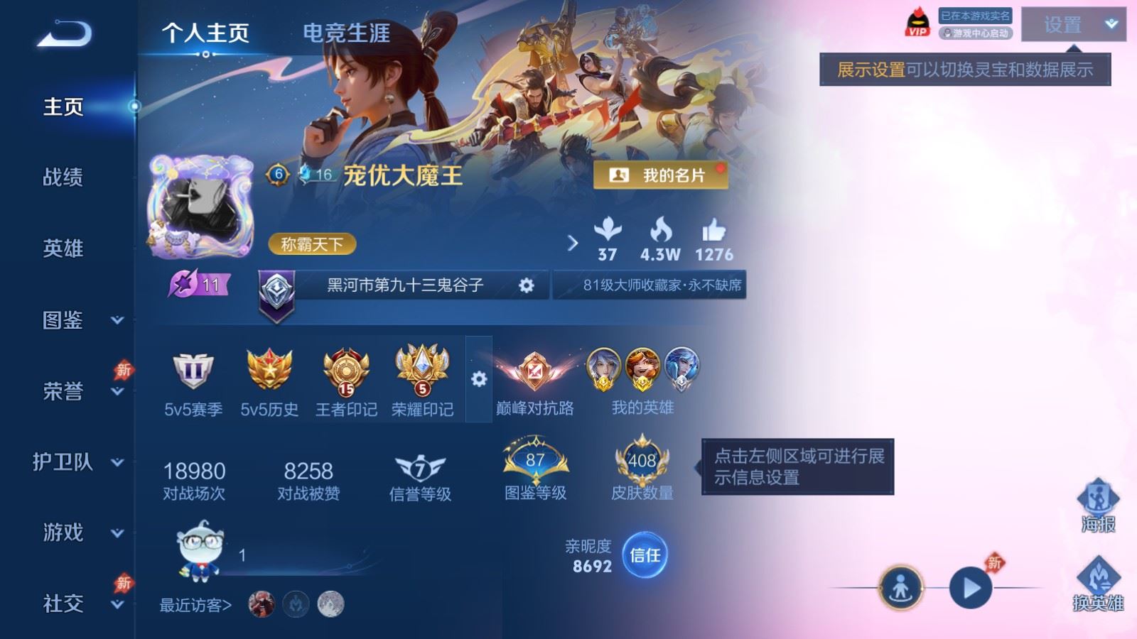 WZCMW4314954王者荣耀账号详情图1