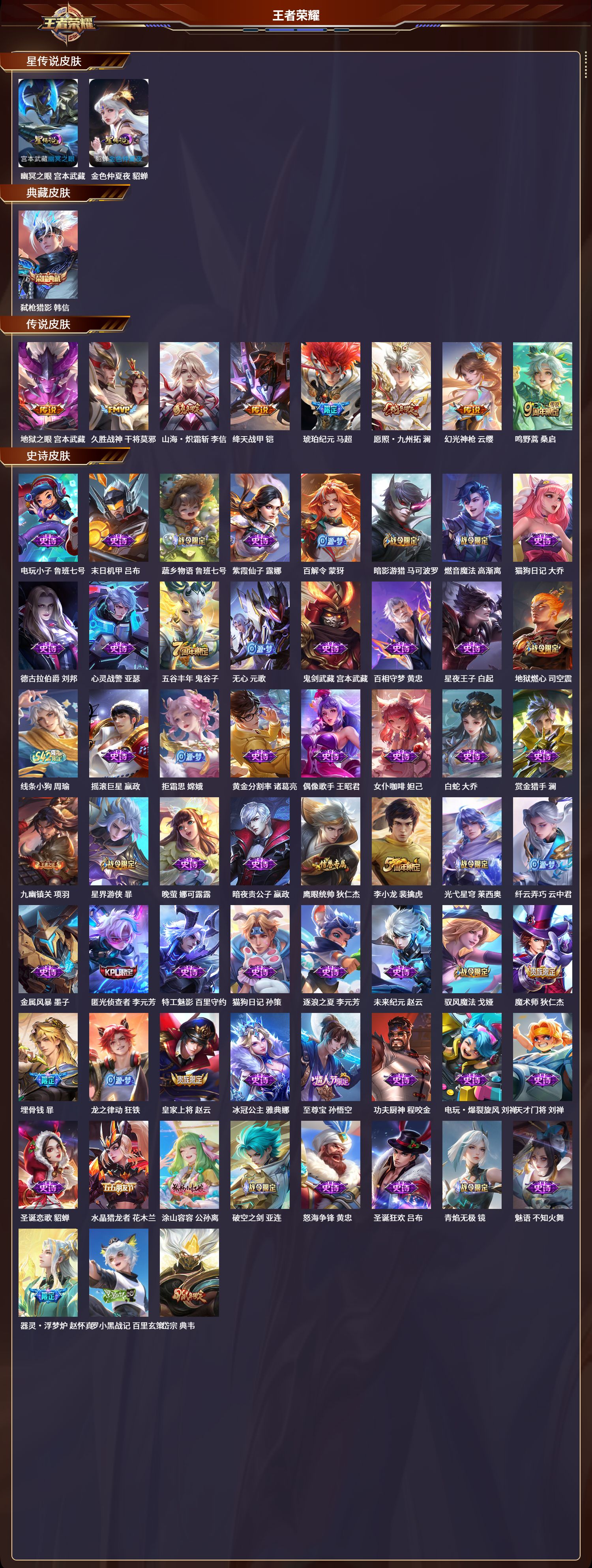 WZLX4290429王者荣耀账号详情图2 WZLX4290429王者荣耀账号详情图2