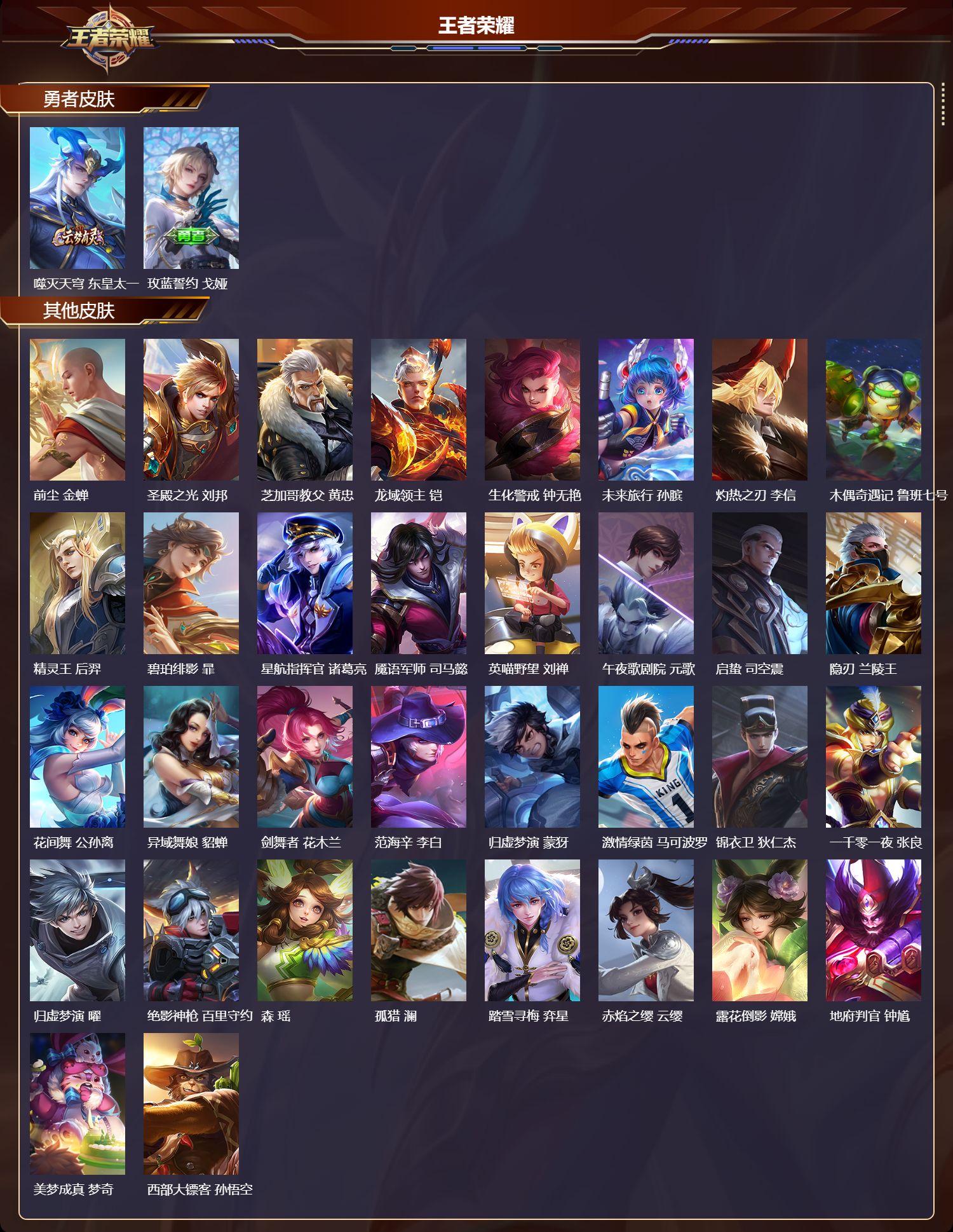 WZMK4288232王者荣耀账号详情图3