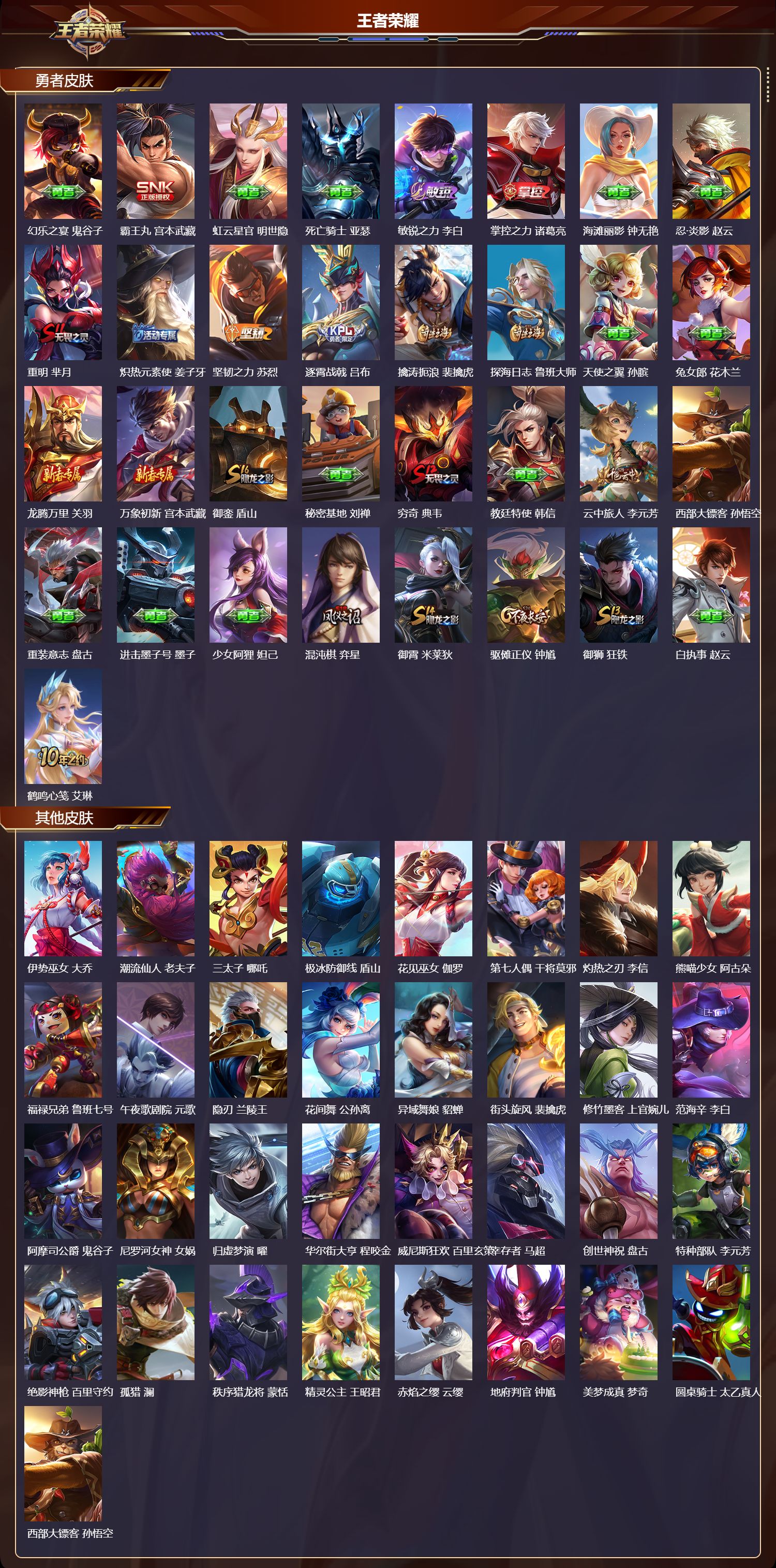 WZMK4287598王者荣耀账号详情图3