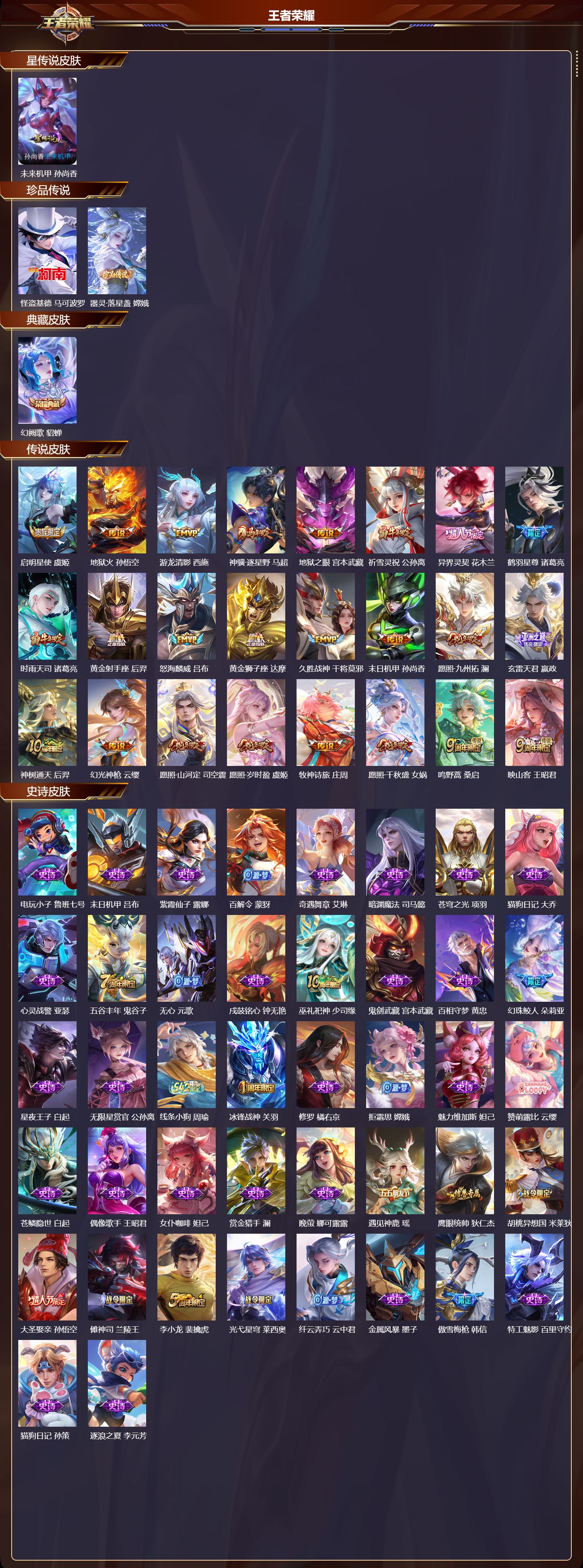 WZQM4286527王者荣耀账号详情图2 WZQM4286527王者荣耀账号详情图2