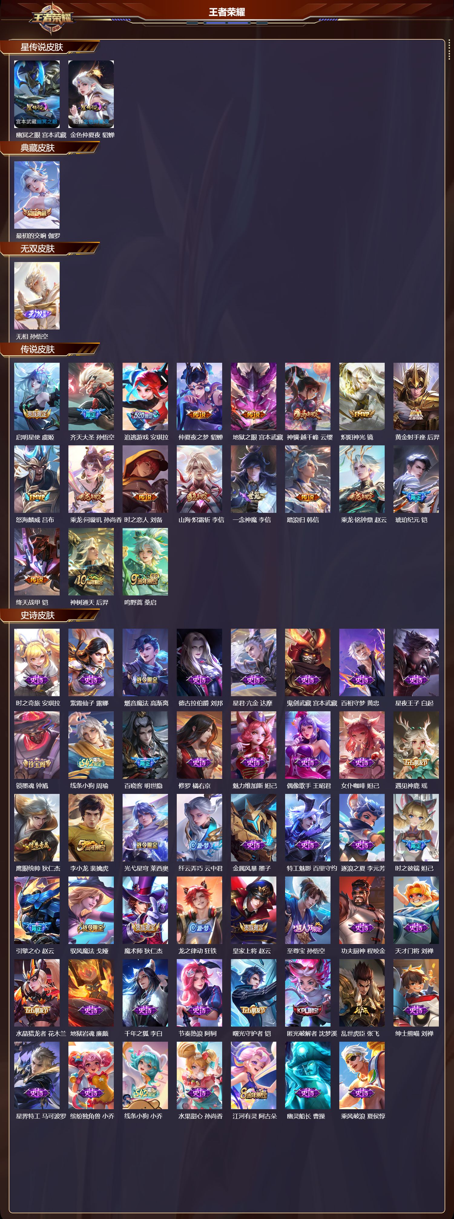 WZMK4288339王者荣耀账号详情图1