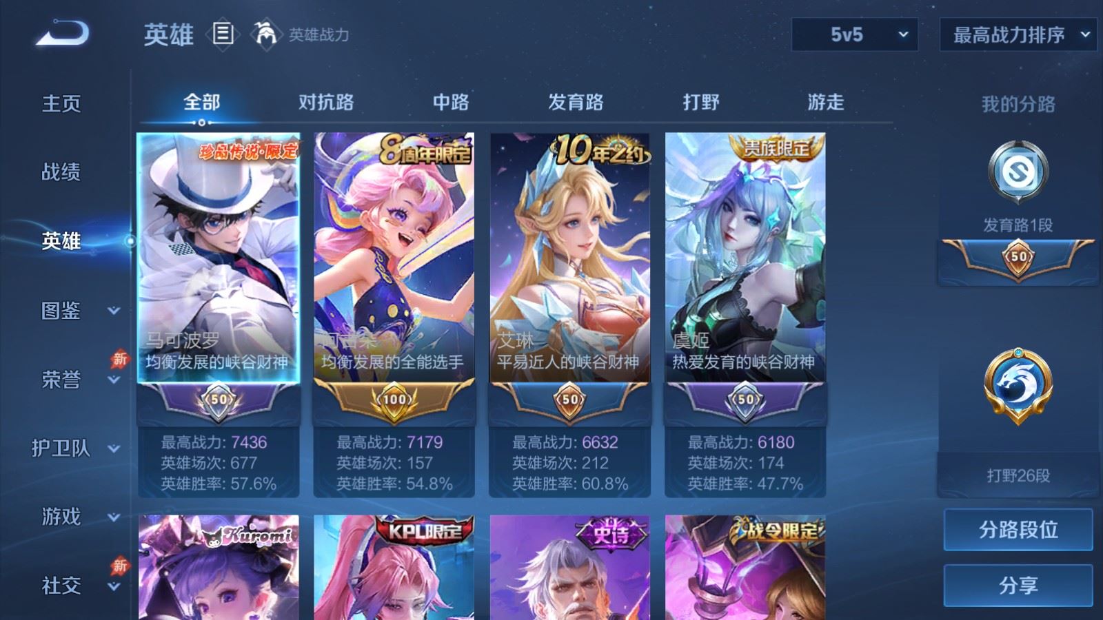 WZCMW4317012王者荣耀账号详情图2