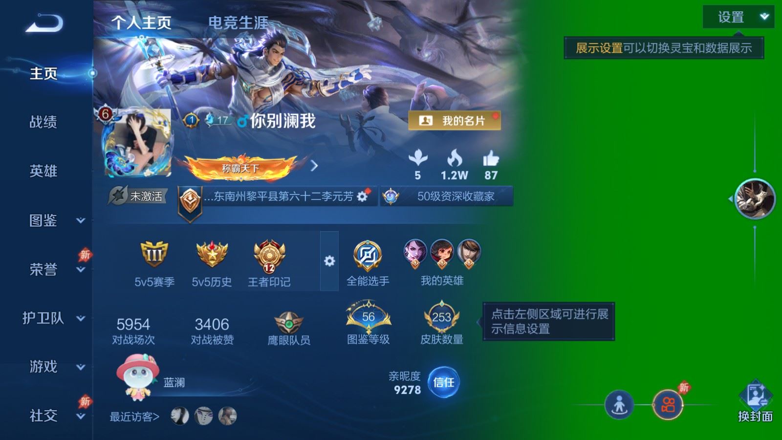 WZCMW4317212王者荣耀账号详情图1