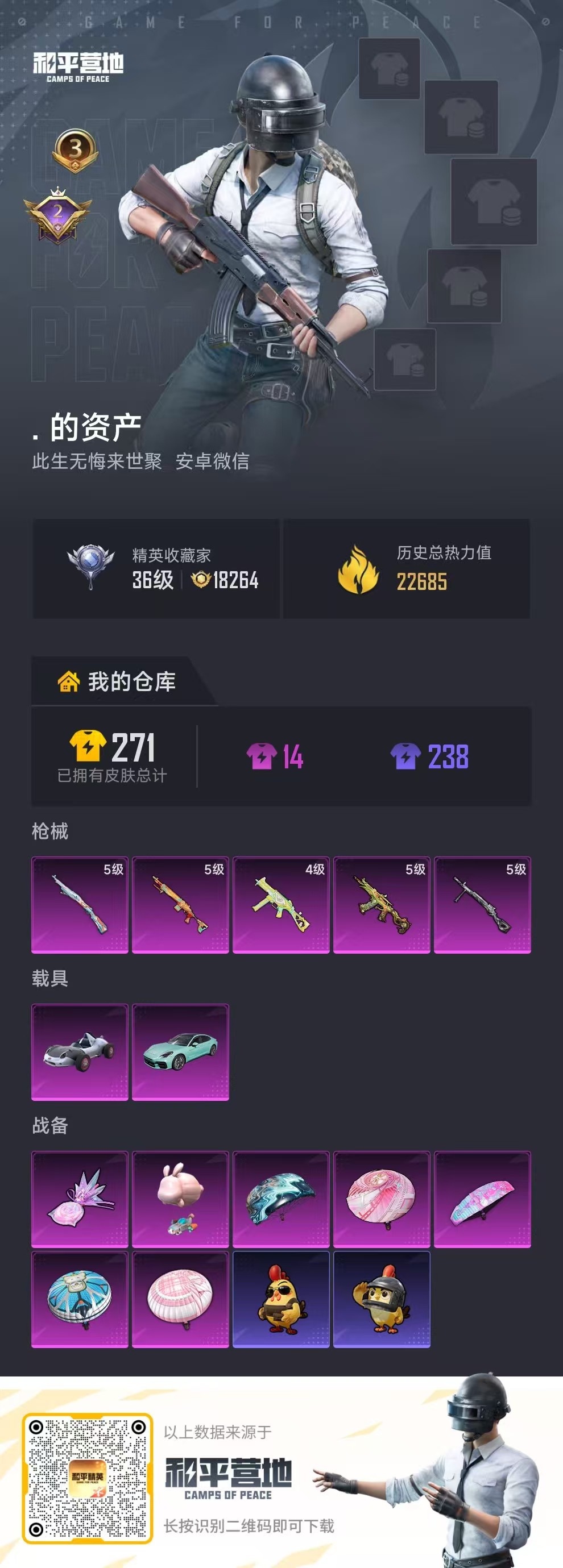 HPCMW4180724和平精英账号详情图1