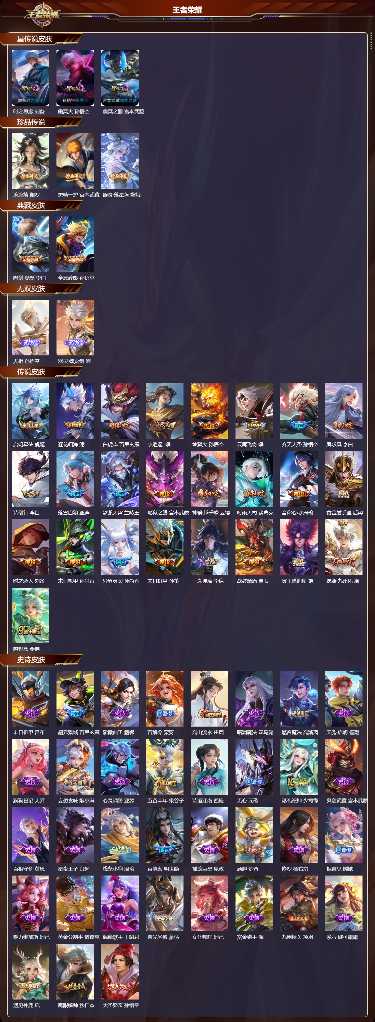 WZQM4290372王者荣耀账号详情图2