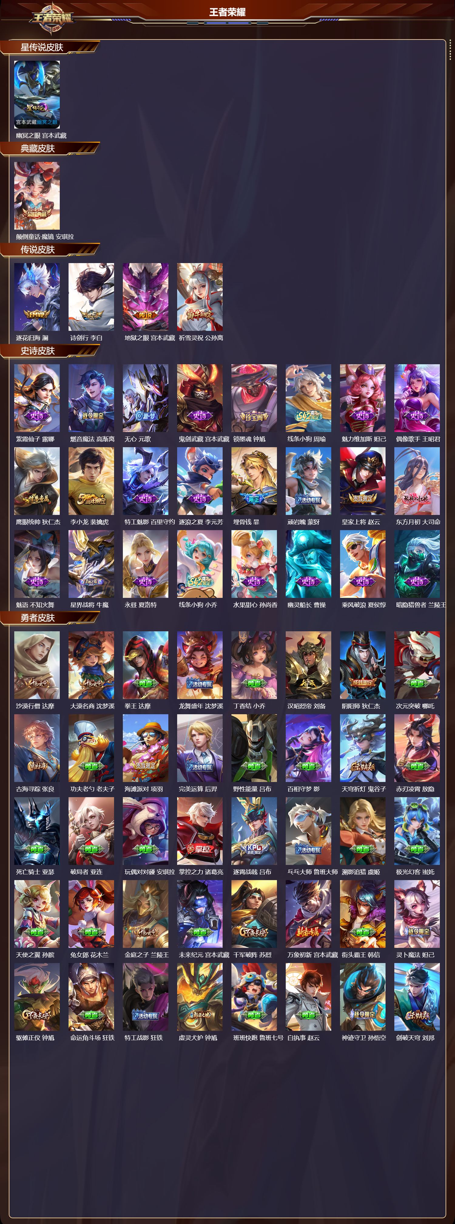 WZQM4290332王者荣耀账号详情图2 WZQM4290332王者荣耀账号详情图2