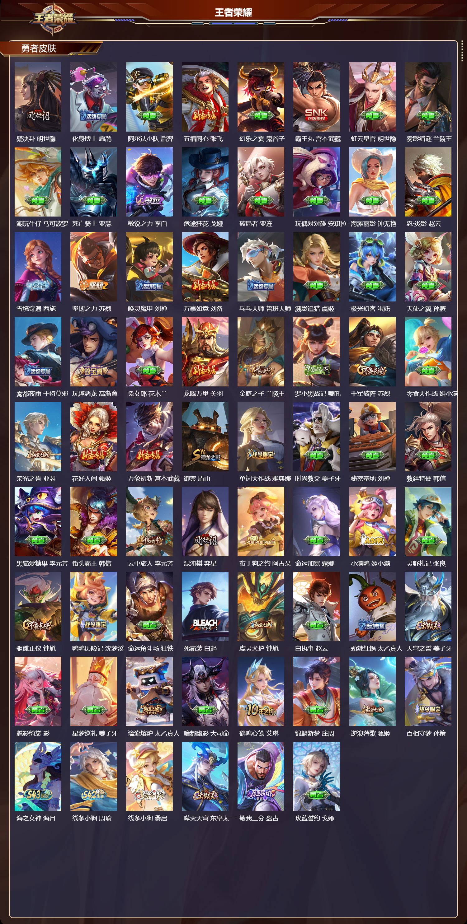 WZMK4292487王者荣耀账号详情图3