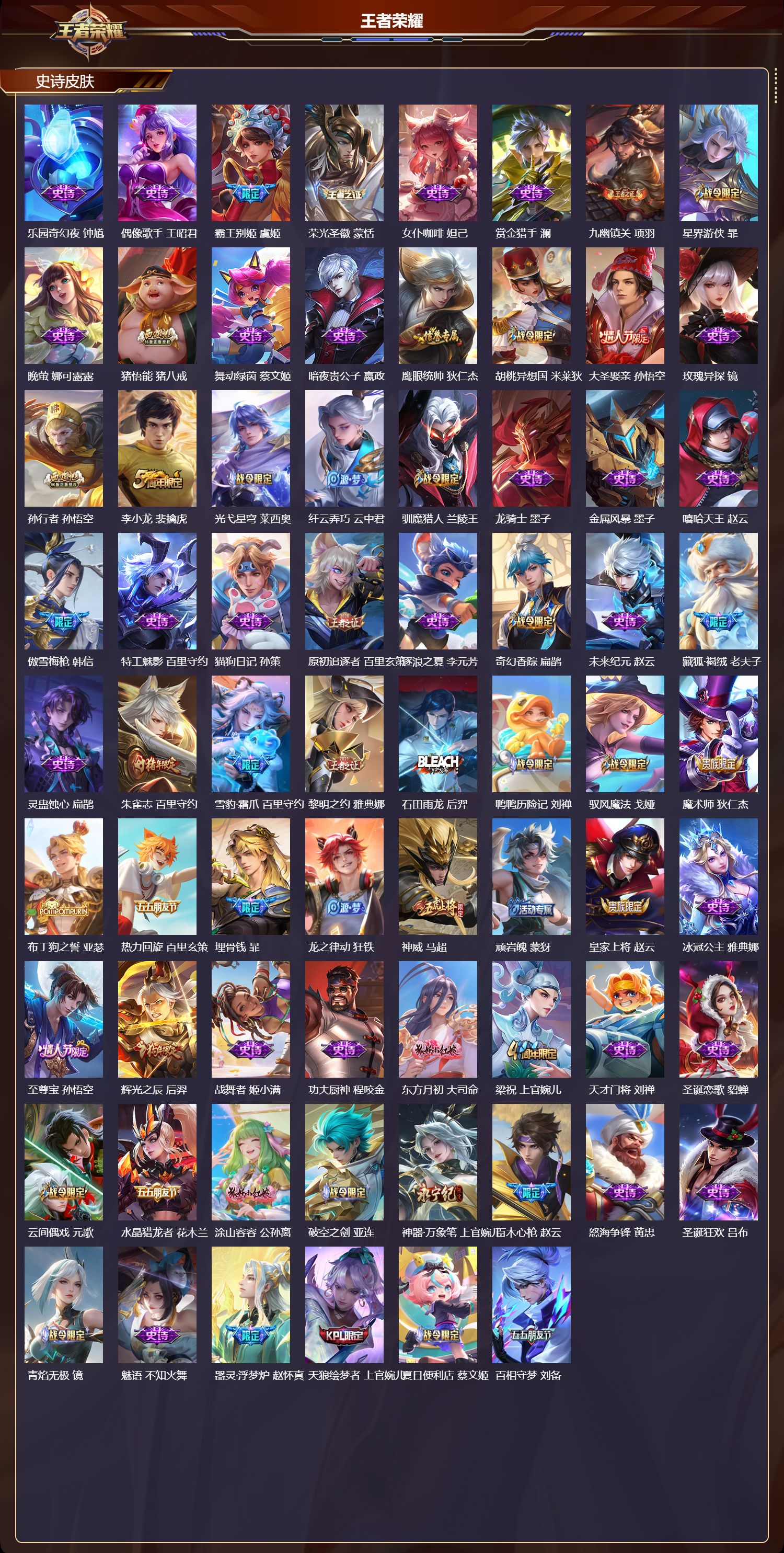 WZMK4292555王者荣耀账号详情图3