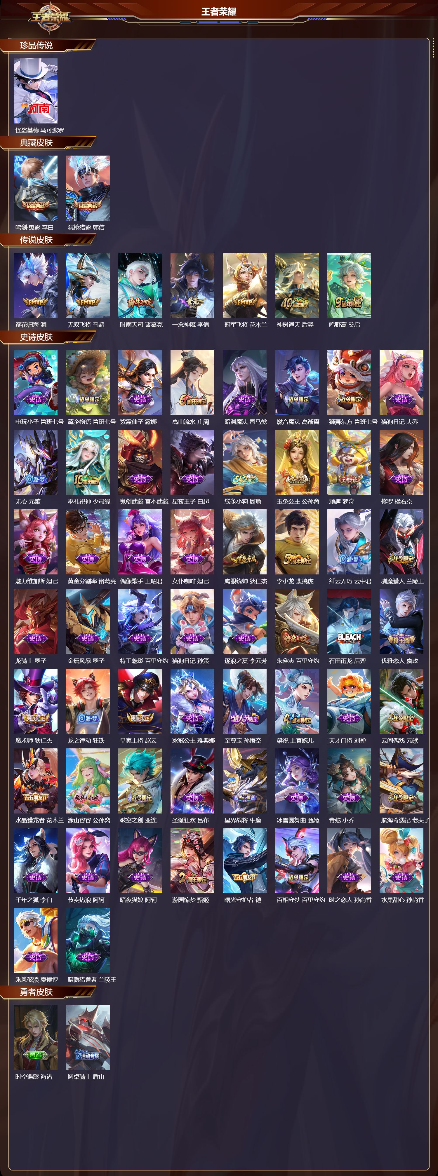 WZMK4292501王者荣耀账号详情图1 WZMK4292501王者荣耀账号详情图1