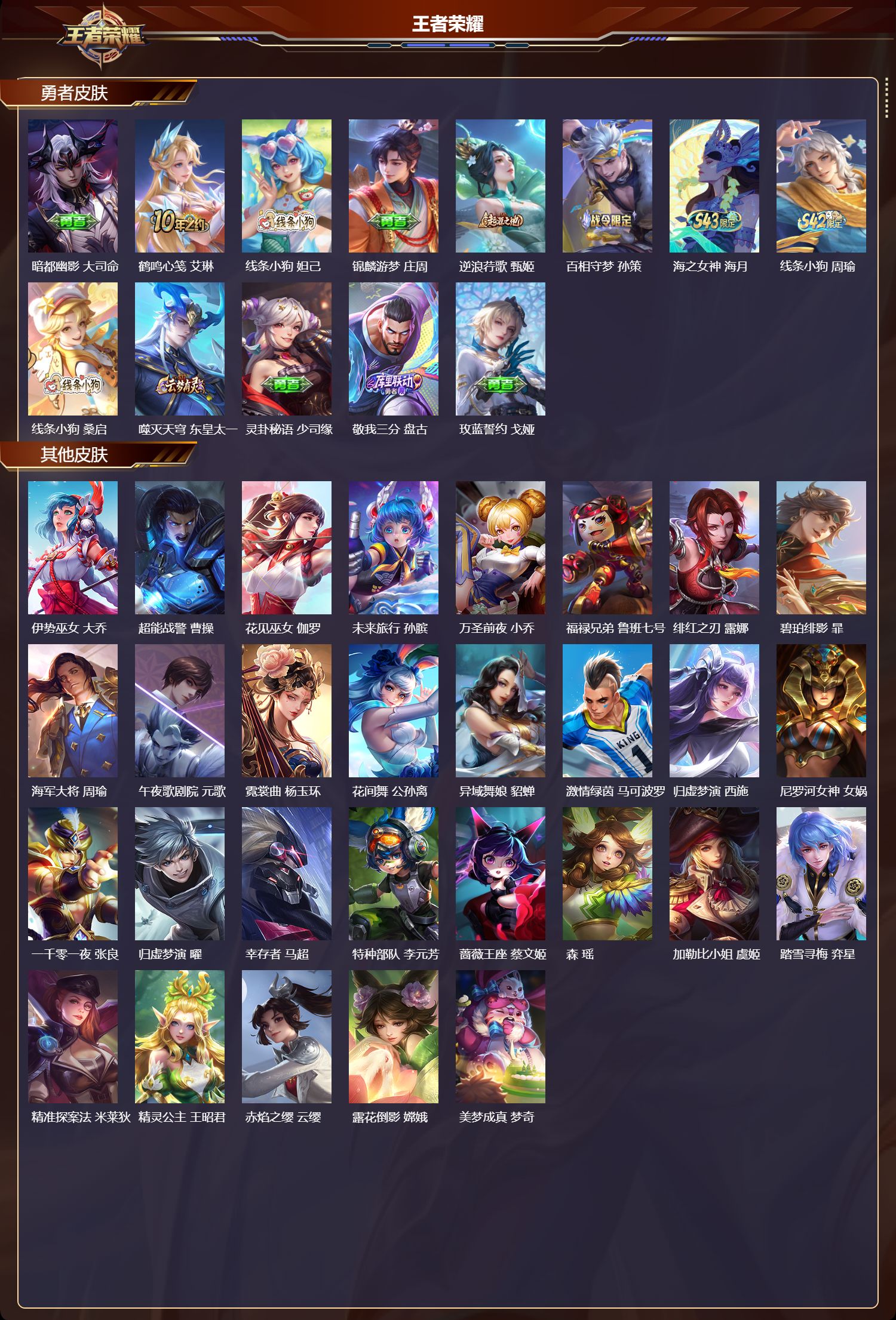 WZMK4292491王者荣耀账号详情图3