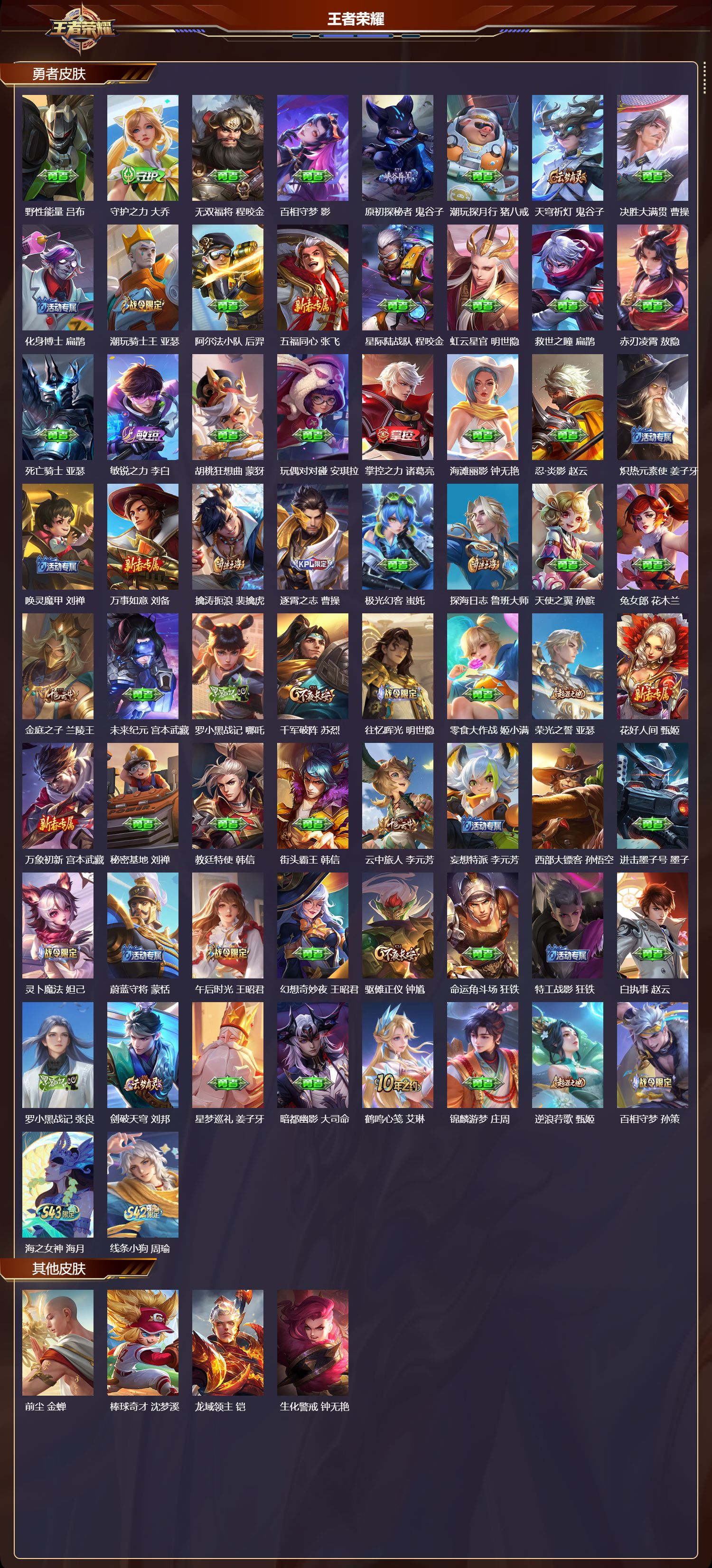 WZMK4293831王者荣耀账号详情图3