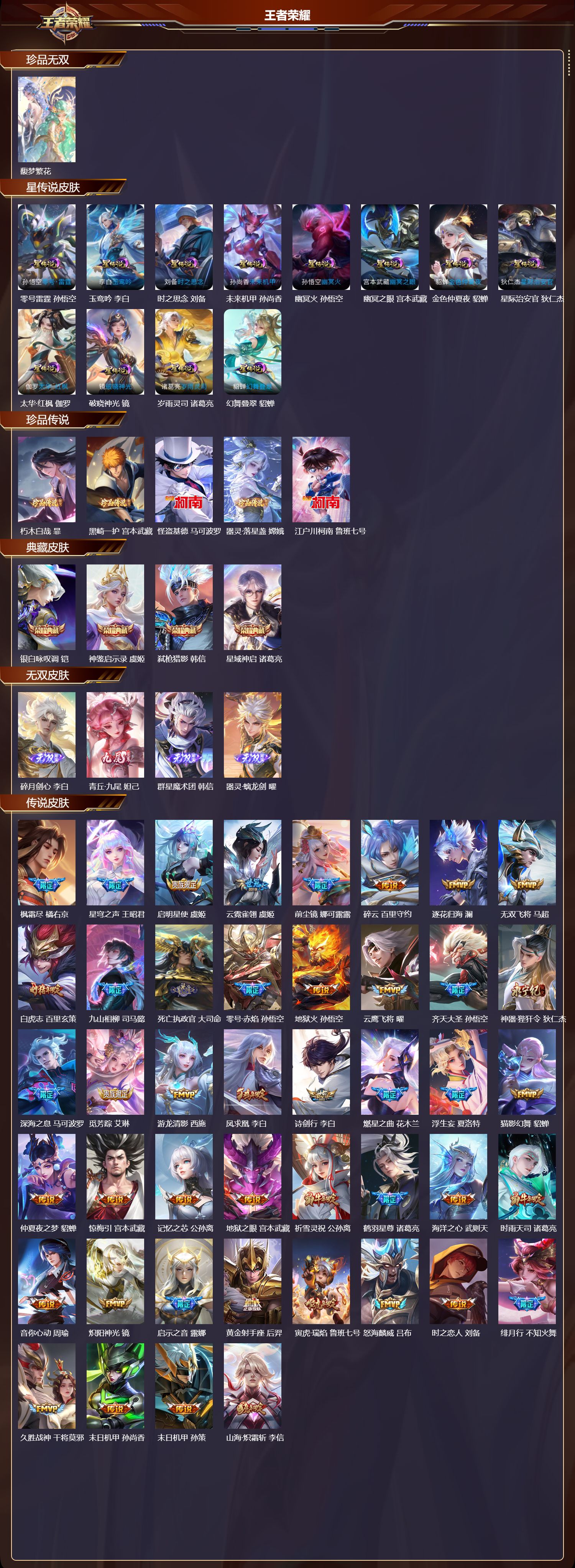 WZMK4292555王者荣耀账号详情图1