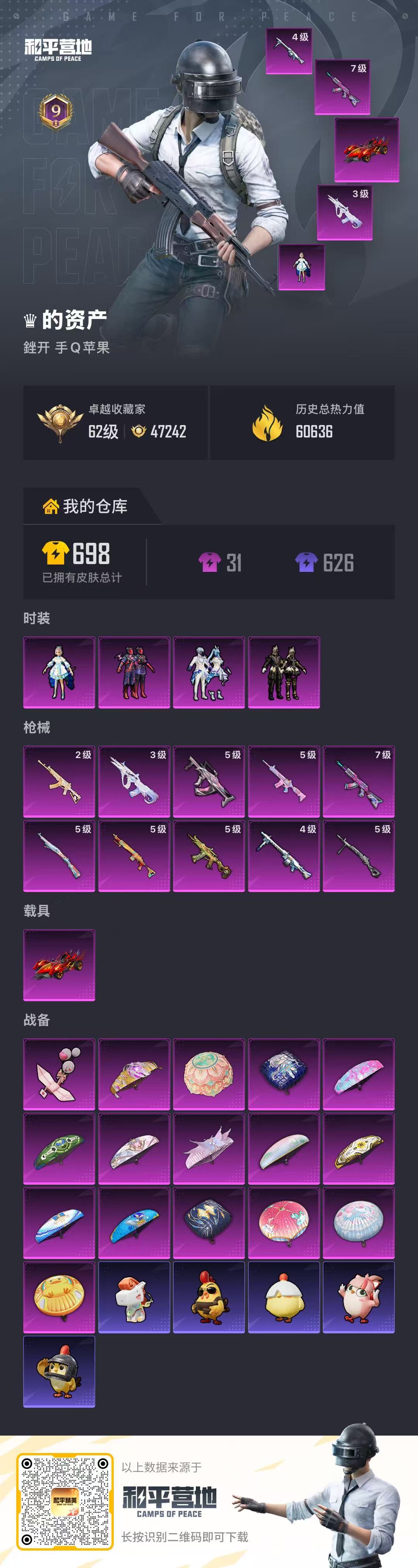 HPCMW4179405和平精英账号详情图1