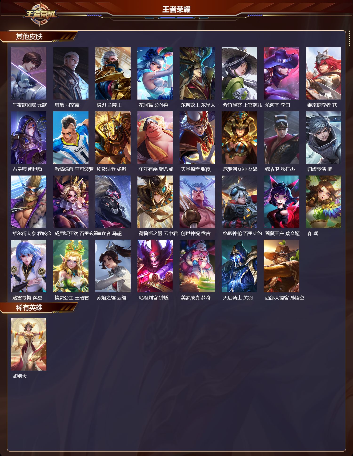 WZQM4292635王者荣耀账号详情图4