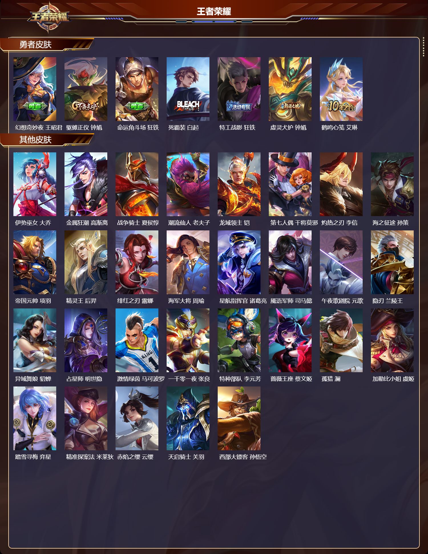 WZMK4293414王者荣耀账号详情图2