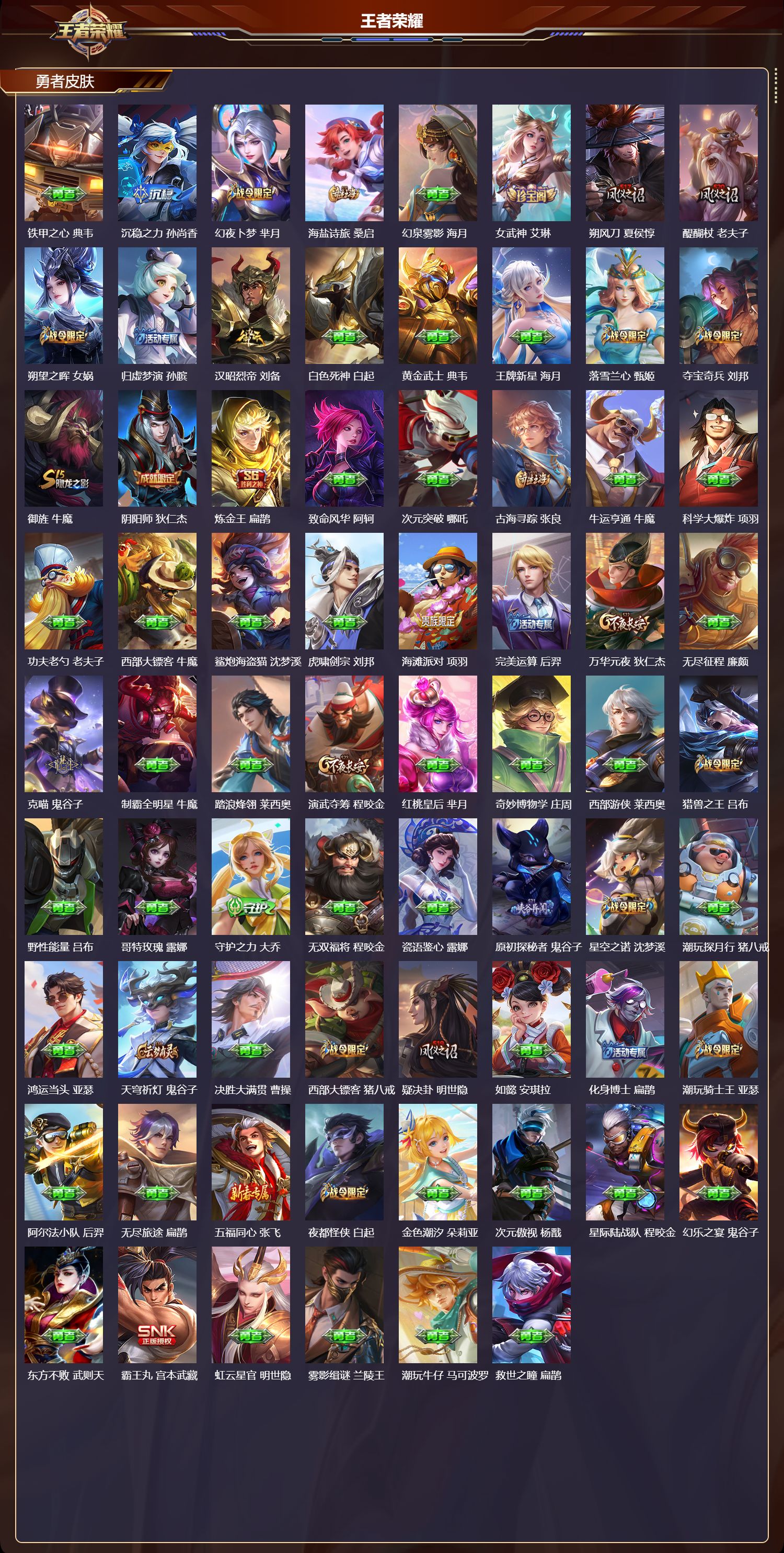 WZMK4292555王者荣耀账号详情图5