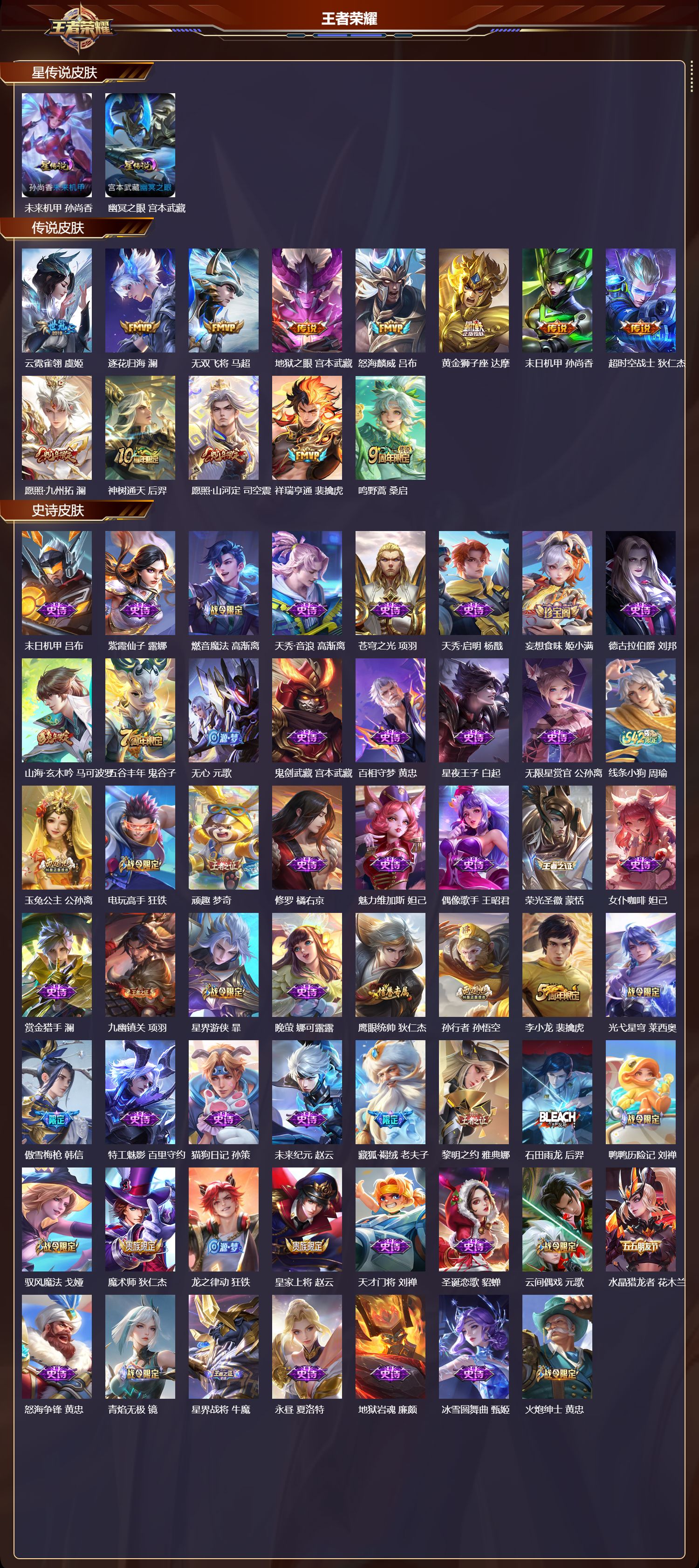 WZMK4292577王者荣耀账号详情图1