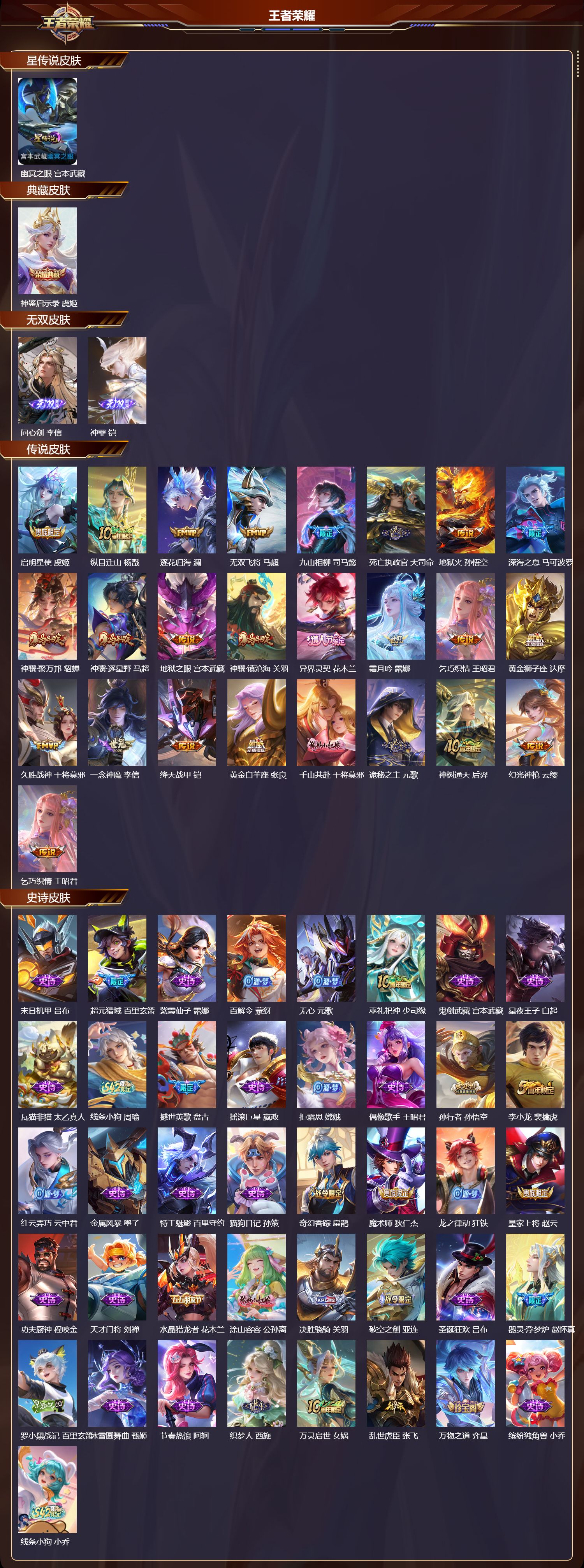 WZQM4293558王者荣耀账号详情图2 WZQM4293558王者荣耀账号详情图2