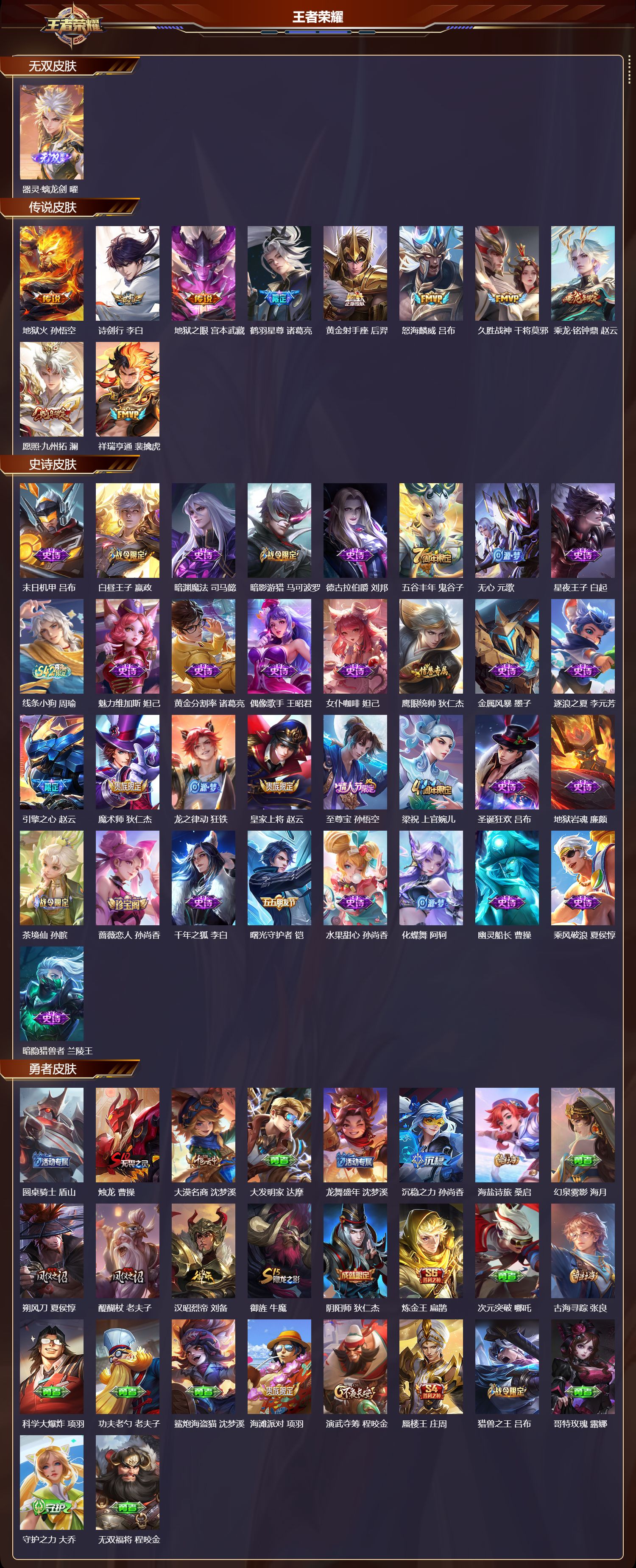 WZMK4292650王者荣耀账号详情图1