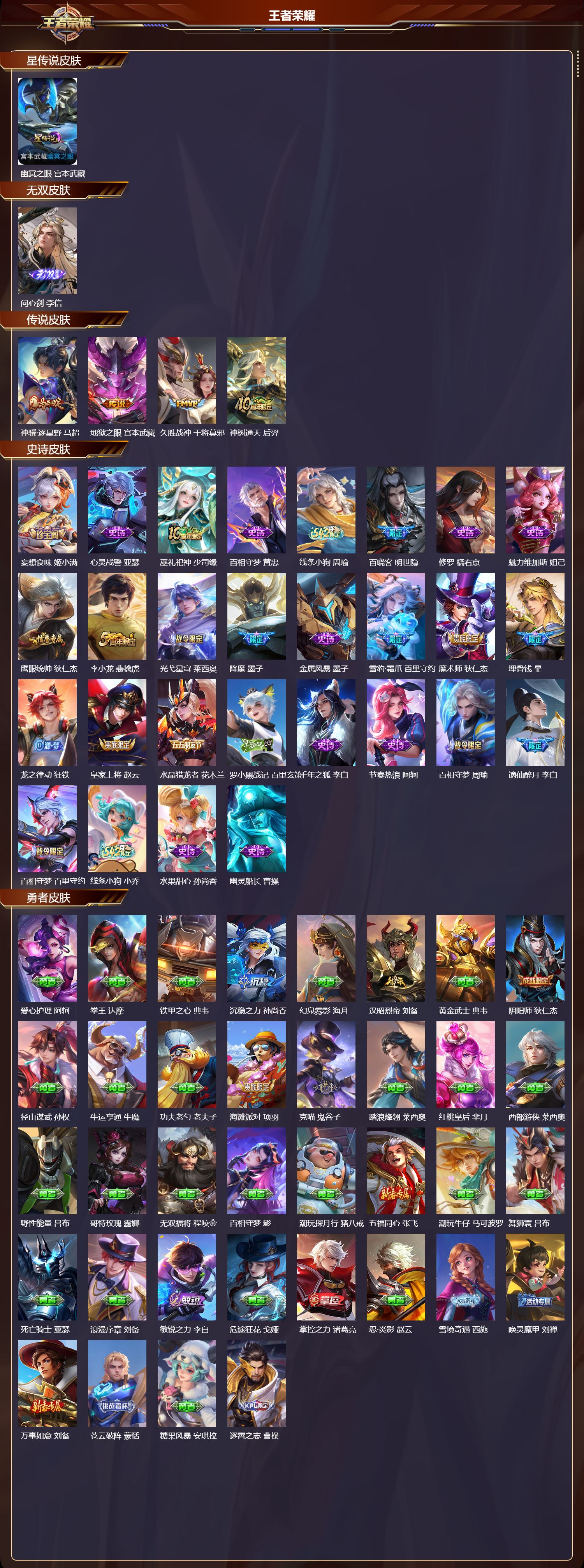 WZMK4293288王者荣耀账号详情图1 WZMK4293288王者荣耀账号详情图1