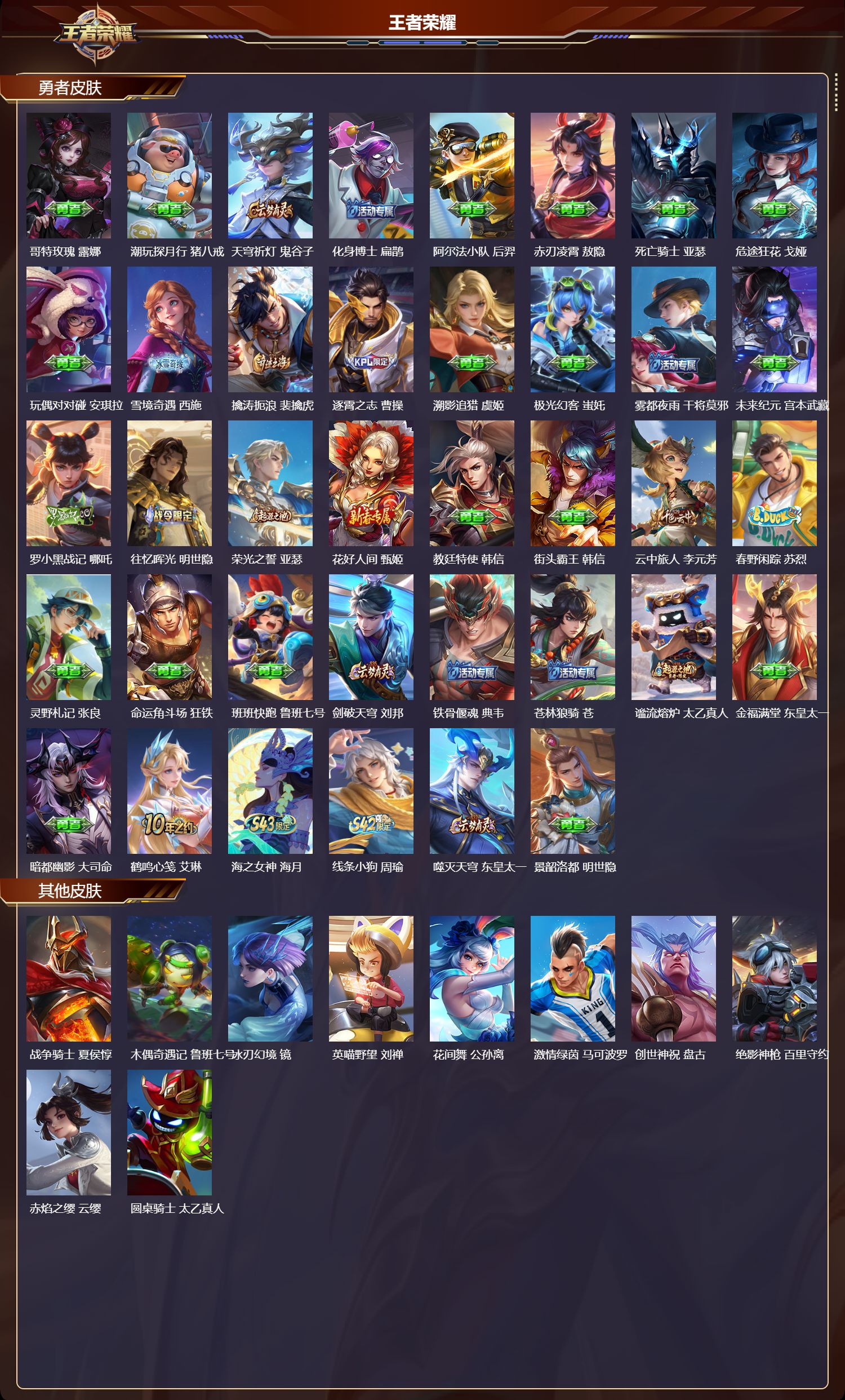 WZMK4293116王者荣耀账号详情图2