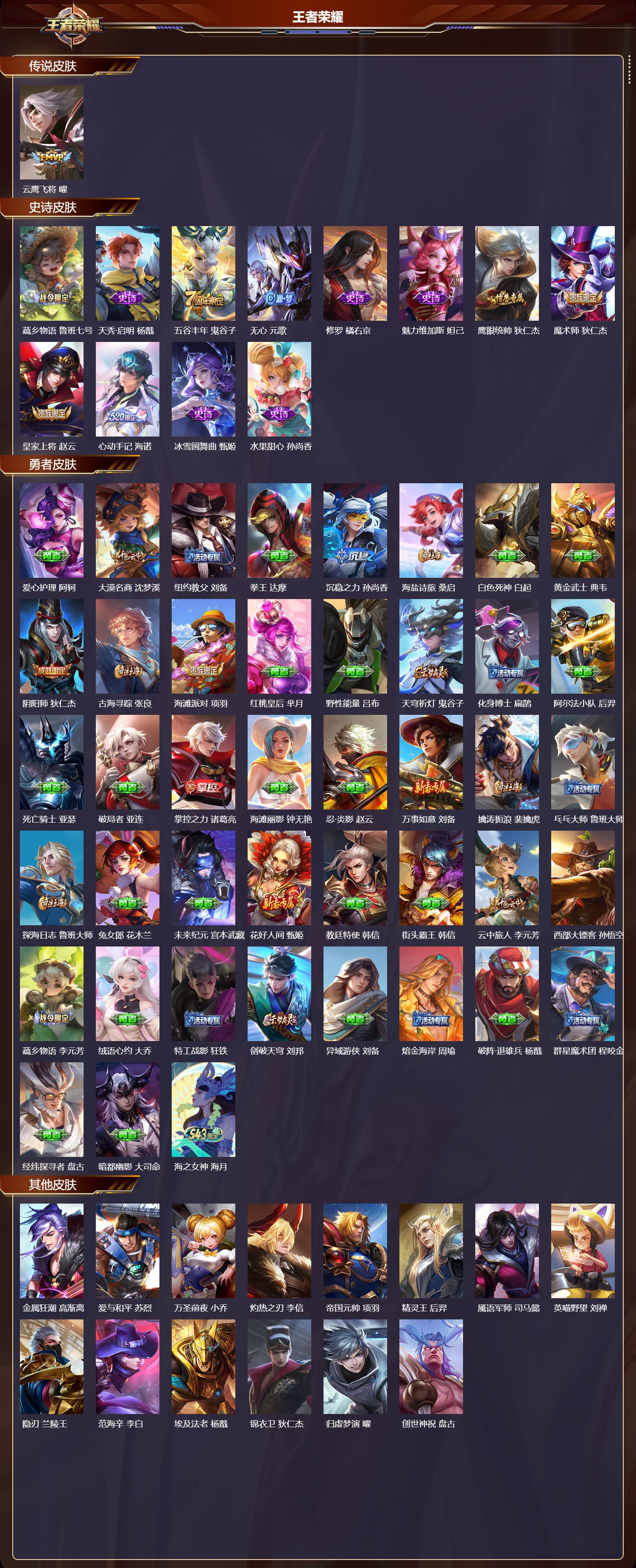 WZMK4293468王者荣耀账号详情图1