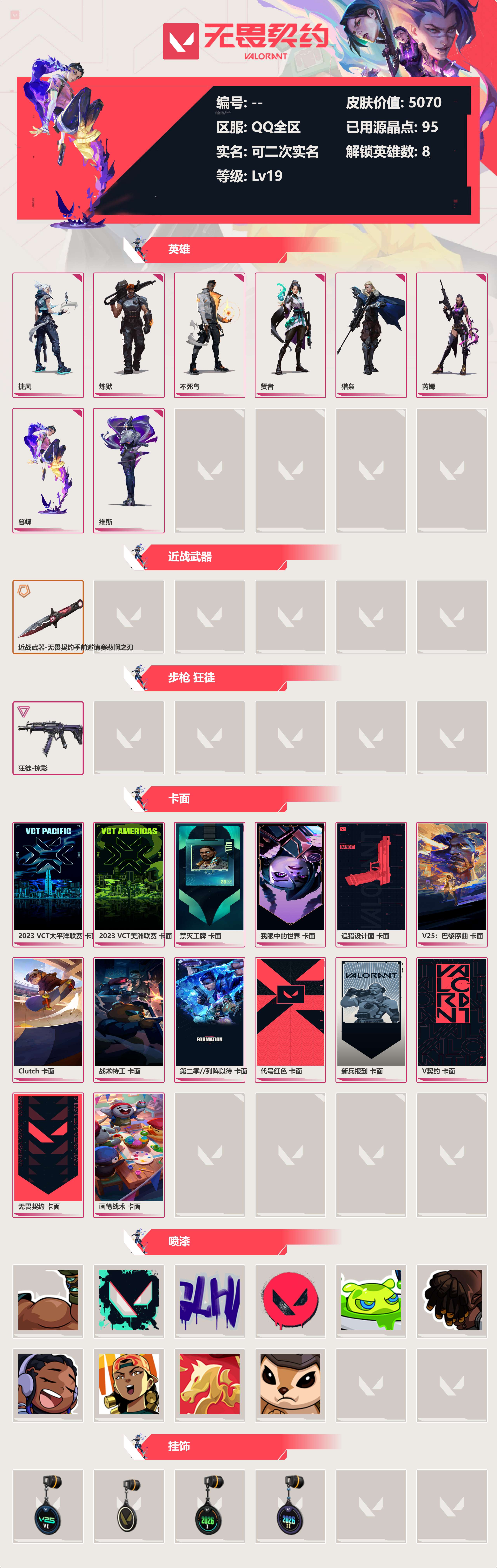 WWQLX438658无畏契约账号详情图1