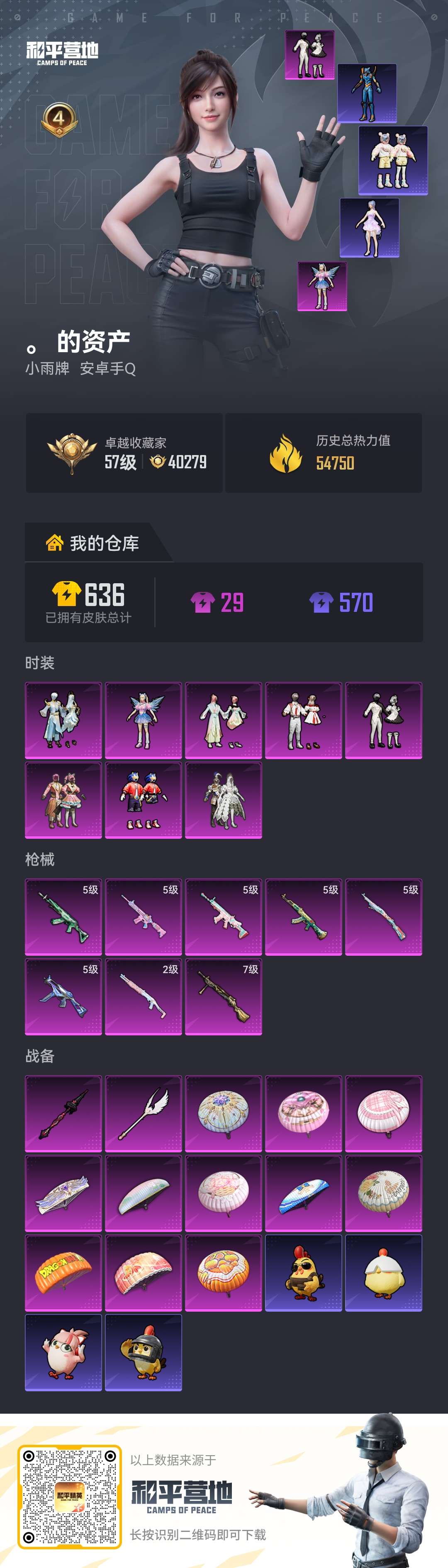 HPLX4265736和平精英账号详情图1