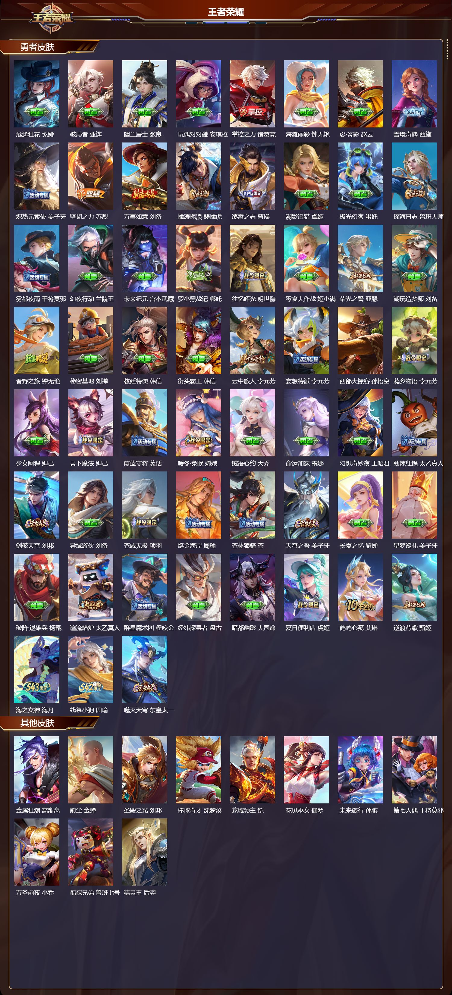 WZMK4373820王者荣耀账号详情图3