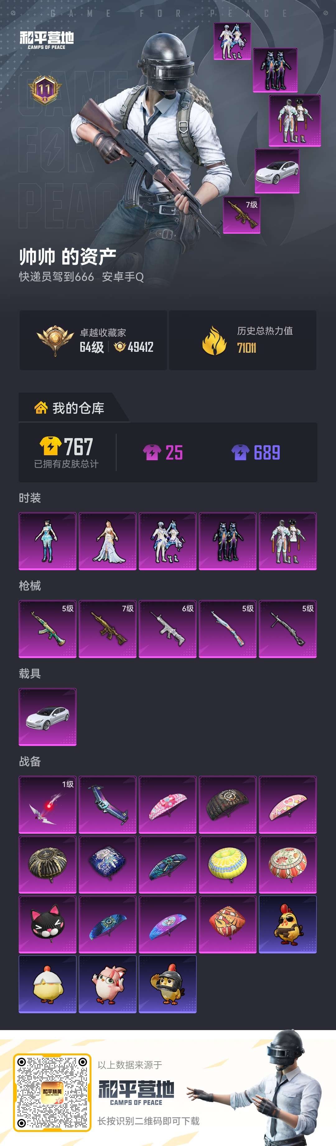 HPLX4265978和平精英账号详情图1