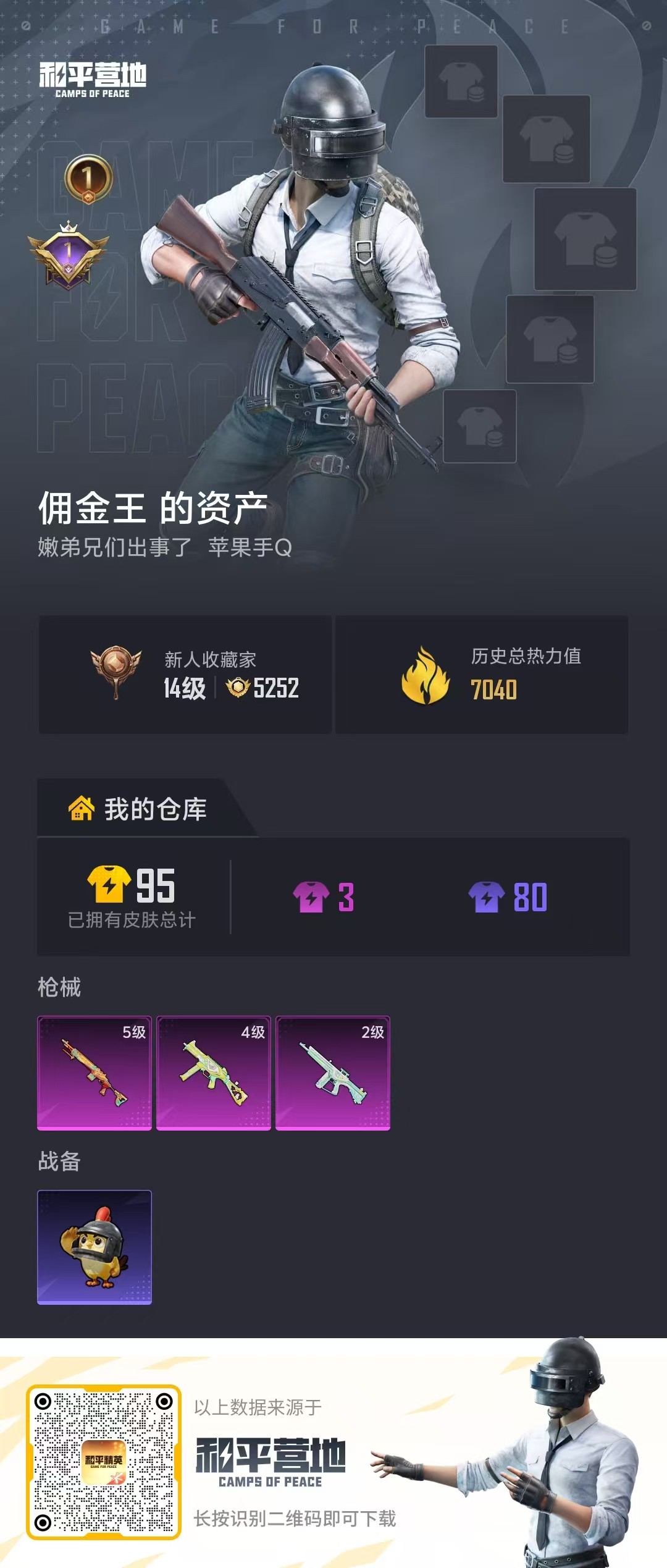 HPCMW4237463和平精英账号详情图1 HPCMW4237463和平精英账号详情图1