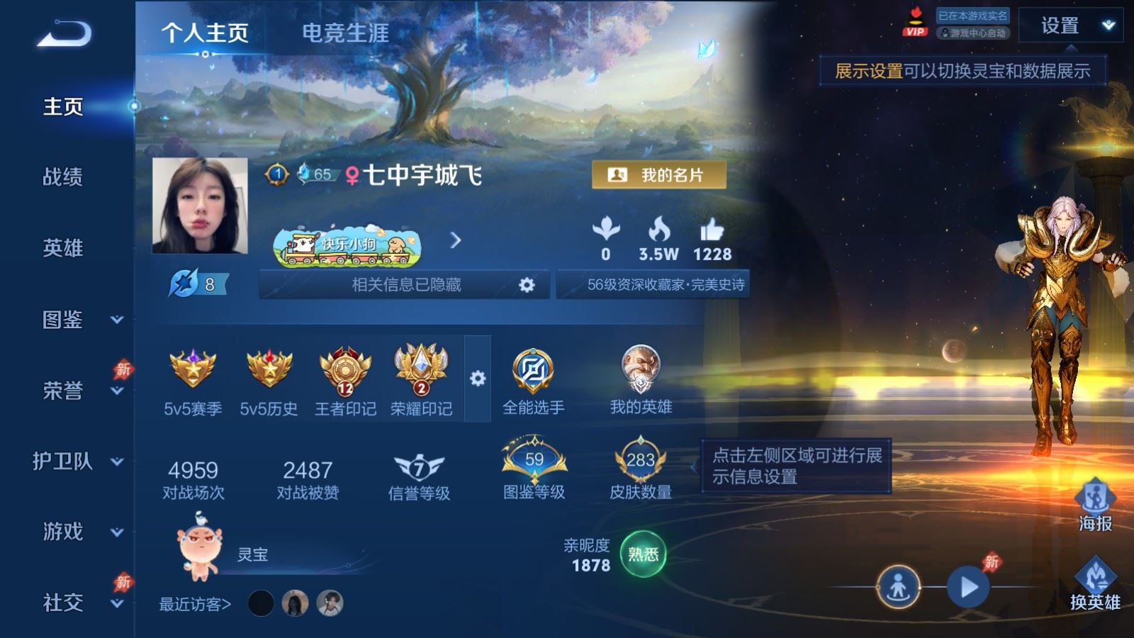 WZLX4445353王者荣耀账号详情图1 WZLX4445353王者荣耀账号详情图1