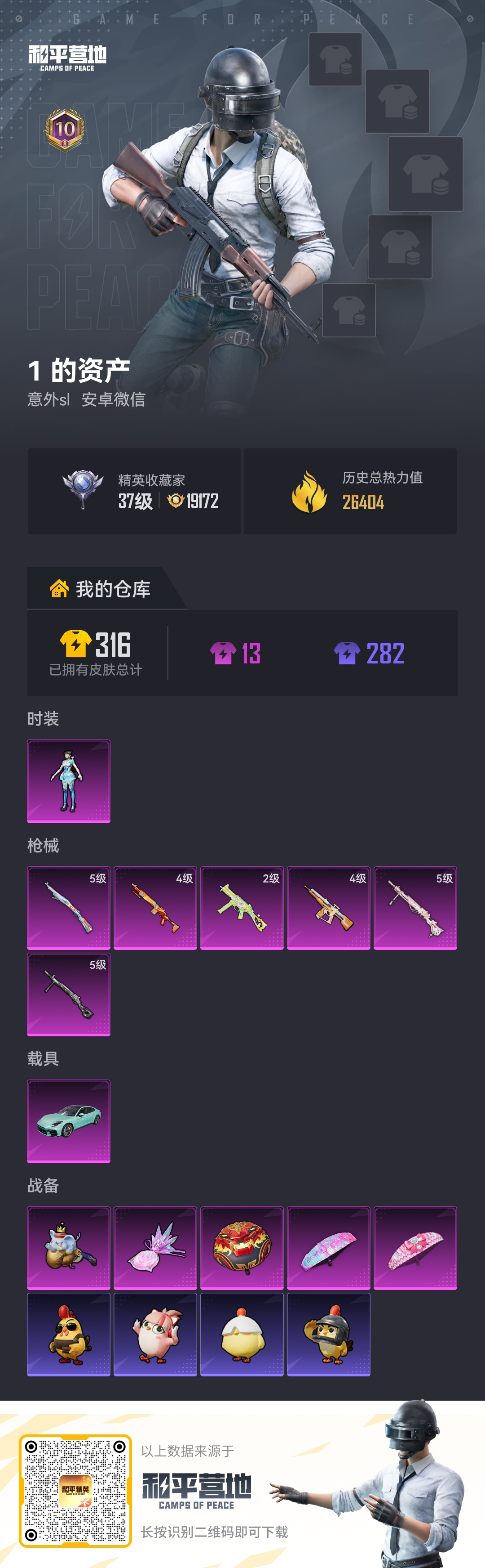 HPCMW4243412和平精英账号详情图1