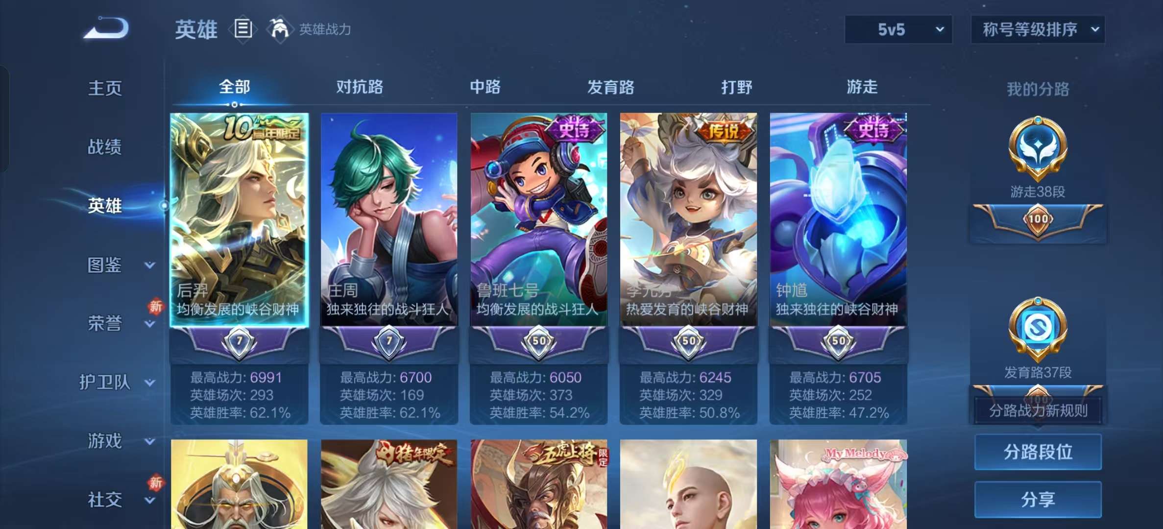 WZLX4346238王者荣耀账号详情图2 WZLX4346238王者荣耀账号详情图2