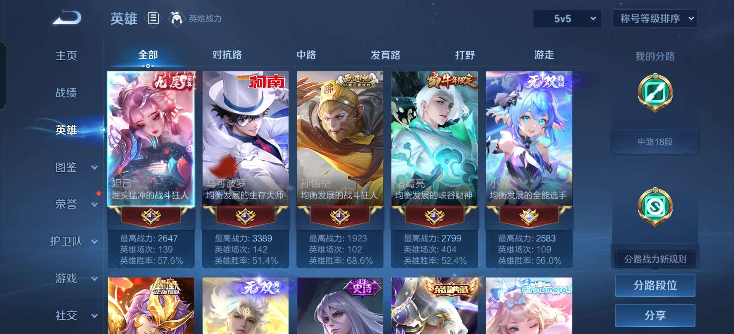 WZLX4345446王者荣耀账号详情图2
