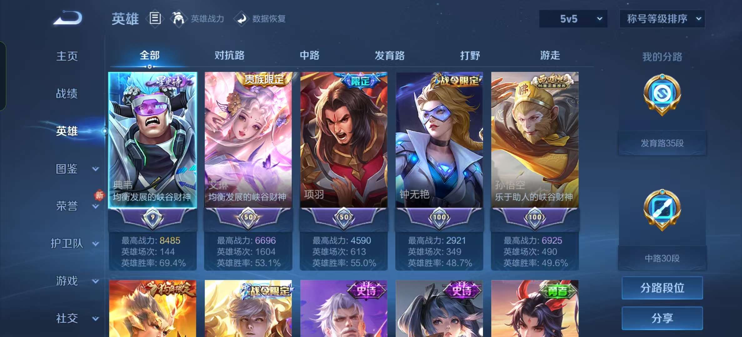 WZLX4348299王者荣耀账号详情图3