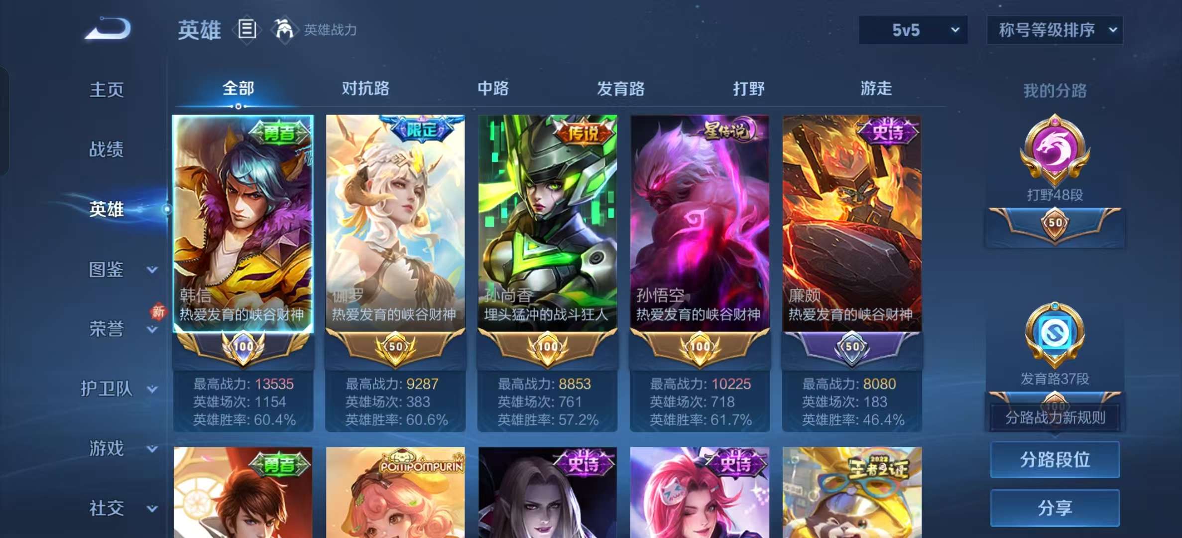 WZLX4348261王者荣耀账号详情图3
